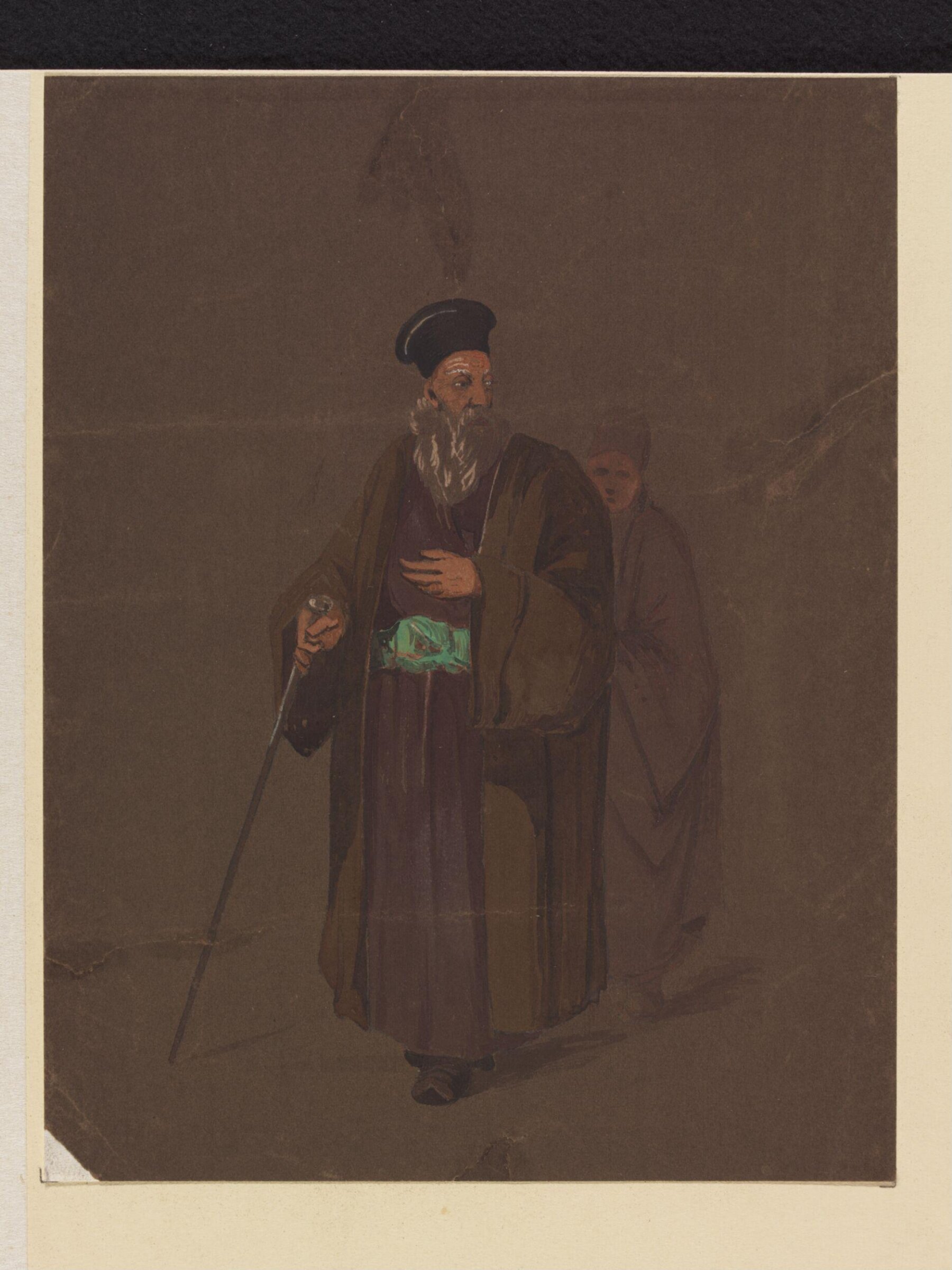 A Greek Priest, with Attendant, William Boutcher, ca. 1855