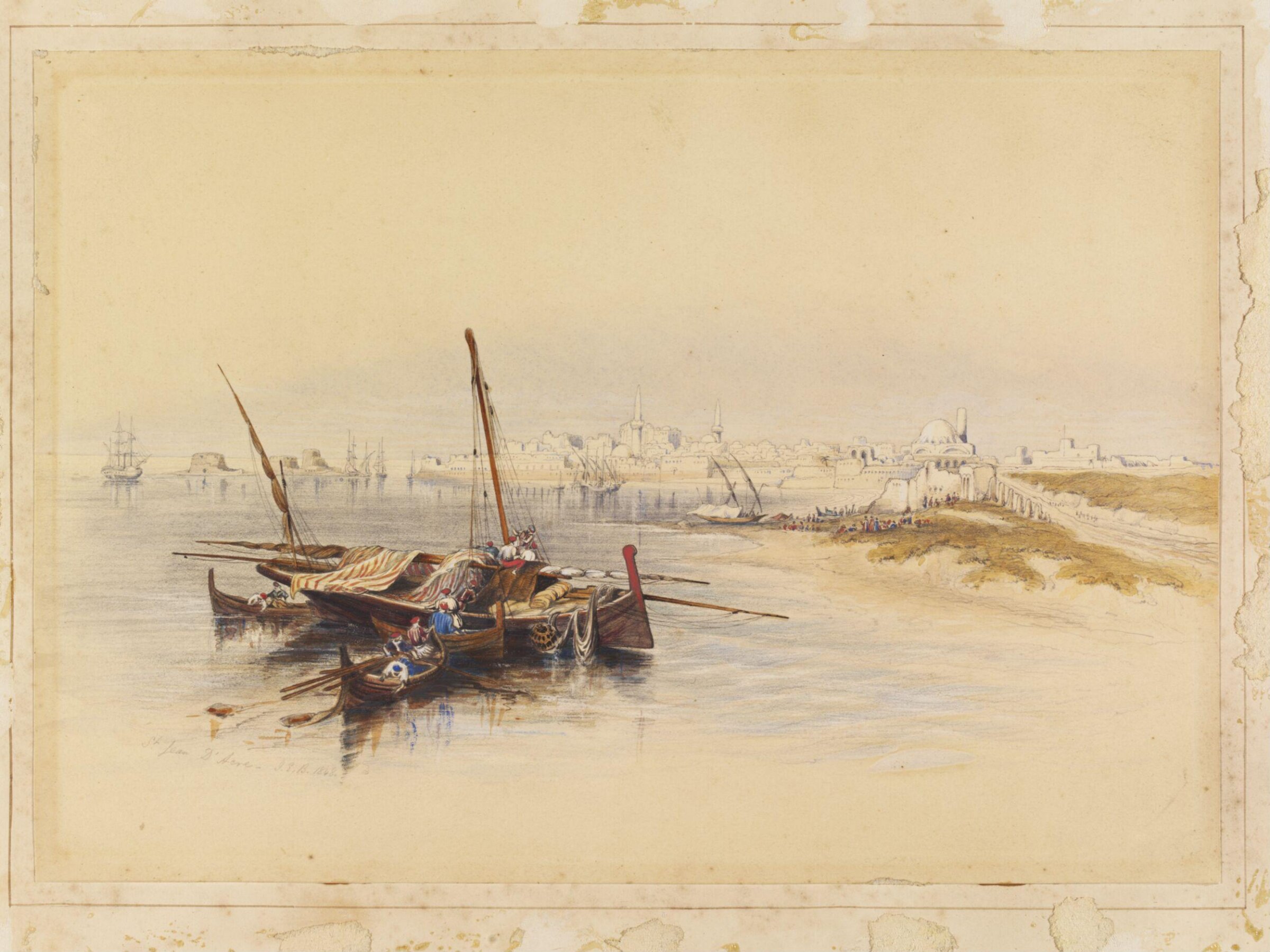 St. Jean dAcre from the Sea, John E. Bowman, 1848