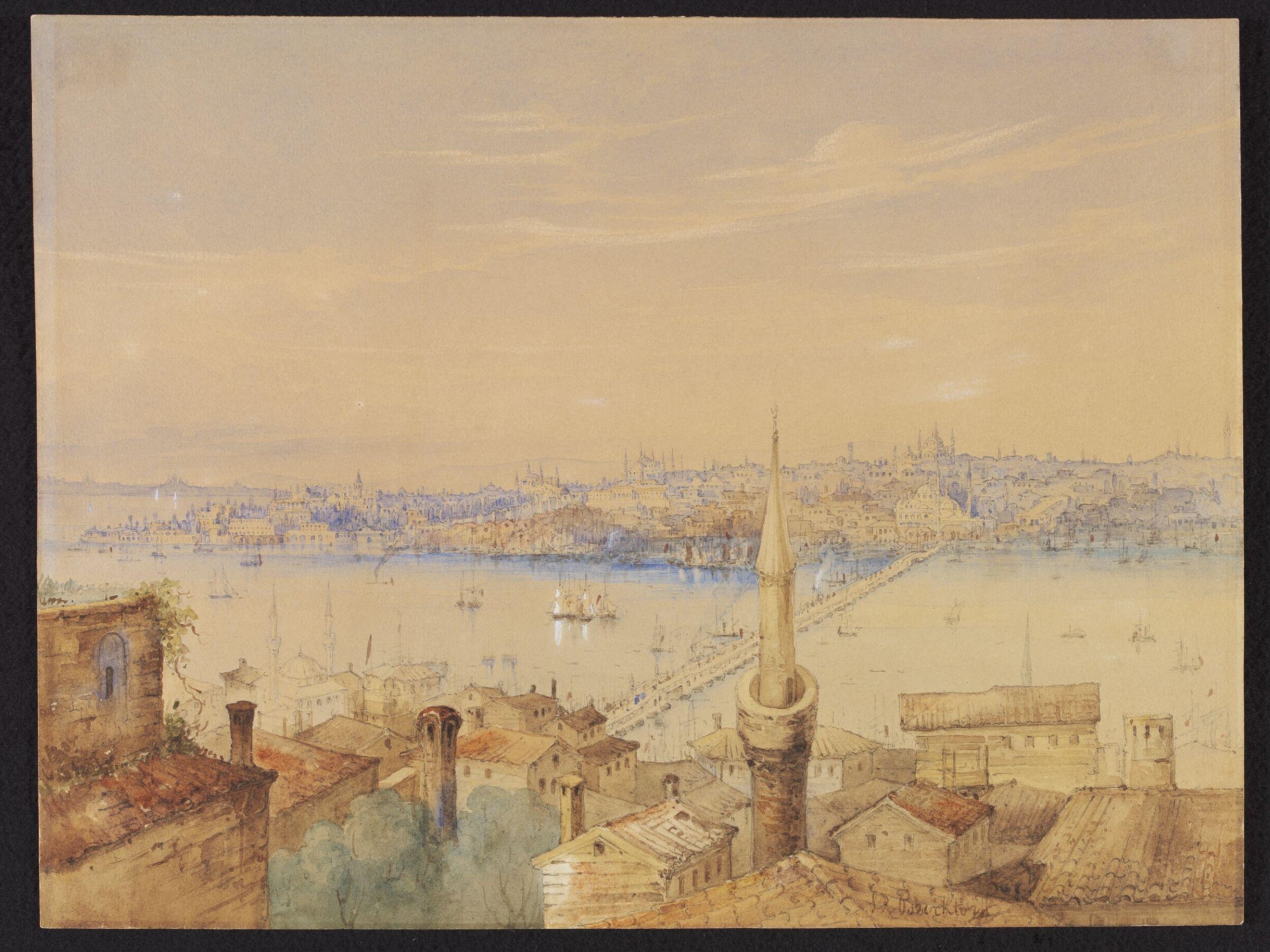 View of Constantinople from Pera across the Golden Horn, Luigi Brocktorff, ca. 1830-1840