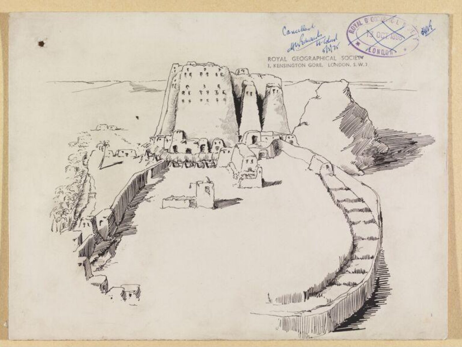 Date-drying yard at Siwa, Wilfrid Jennings Bramly, 1897