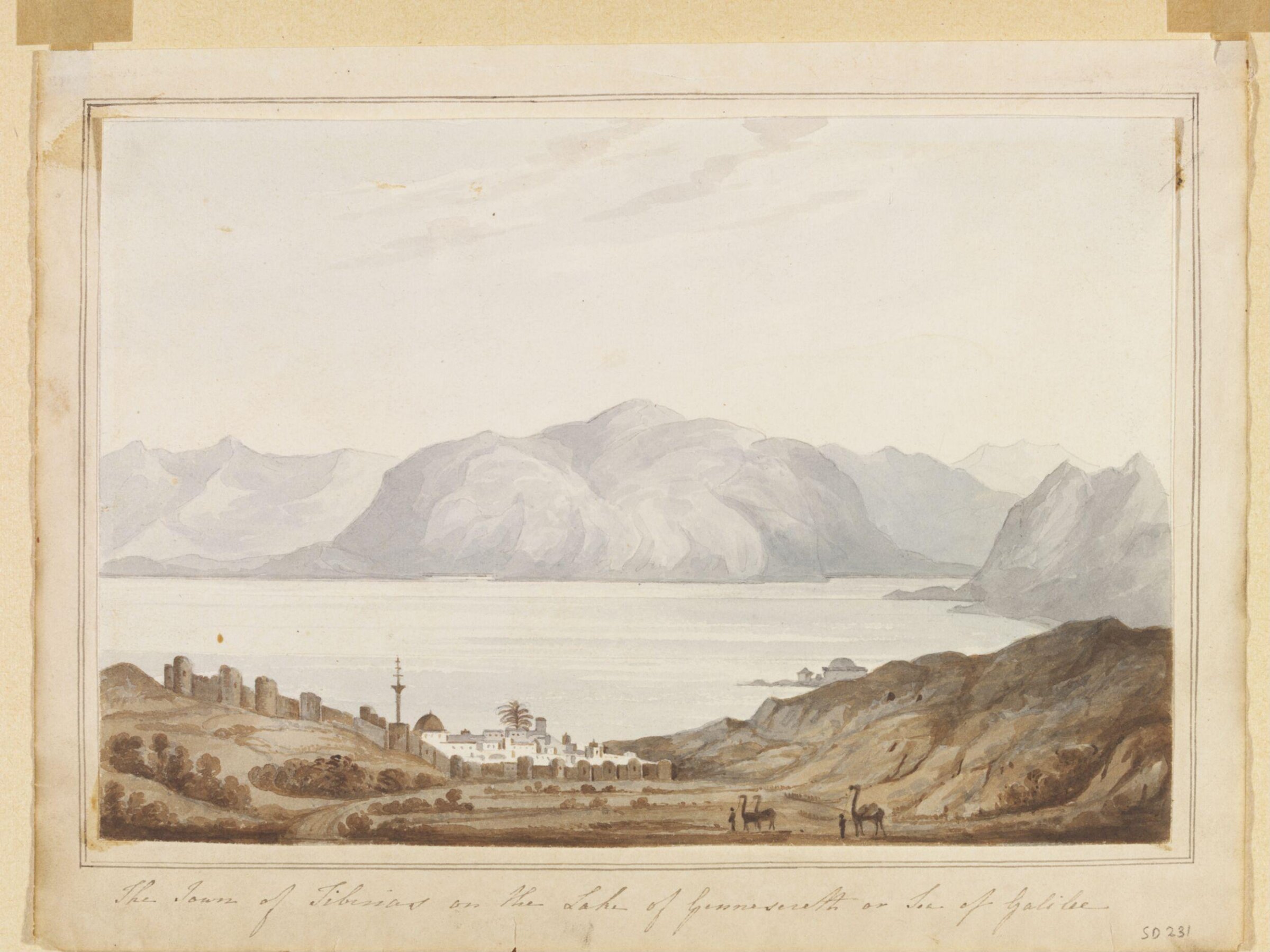 The Town of Tiberias on the Lake of Gennesereth or Sea of Galilee, Edward Daniel Clarke, 1801-1812