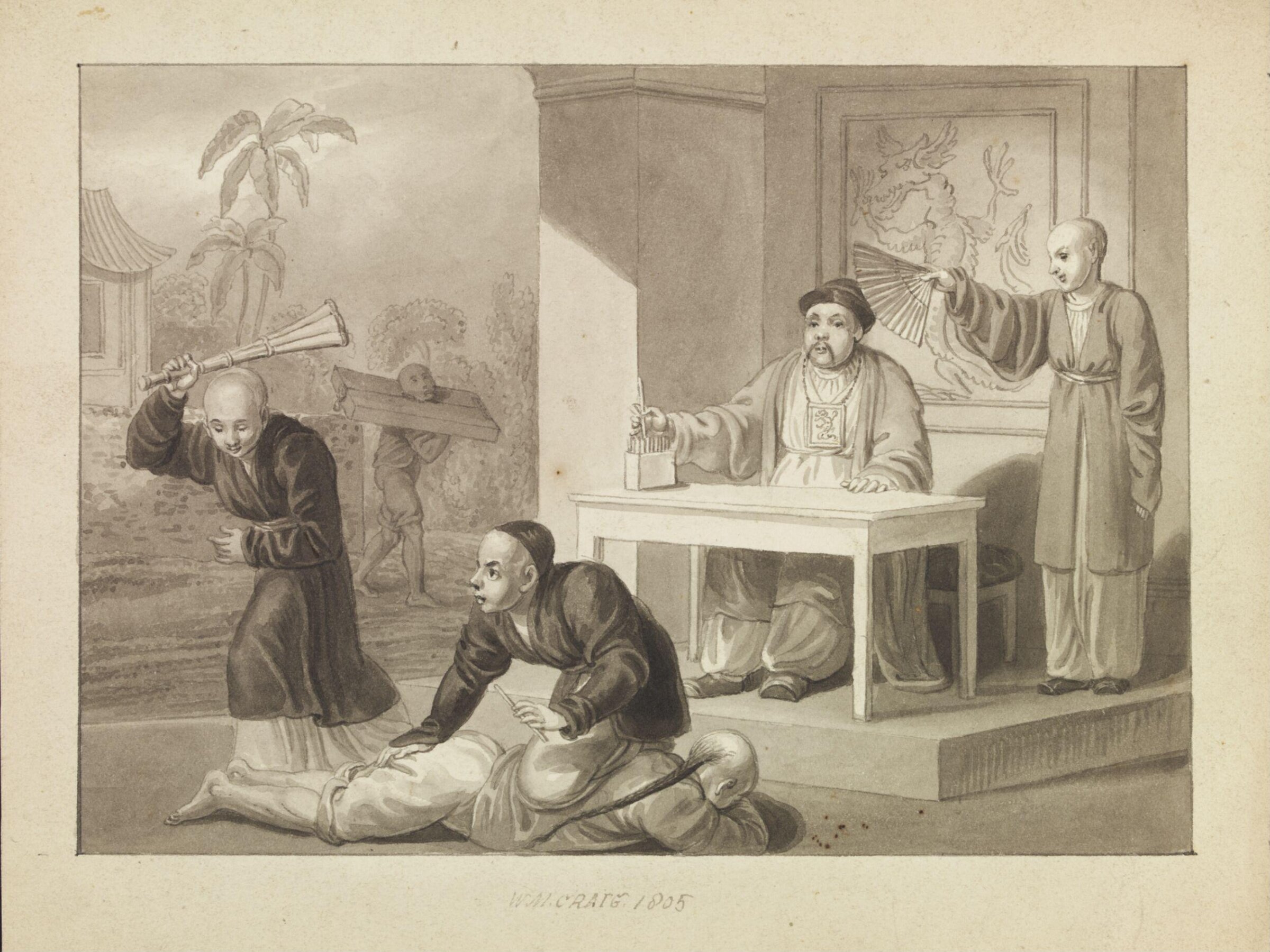 A Mandarin administering Justice, William Marshall Craig, 1805
