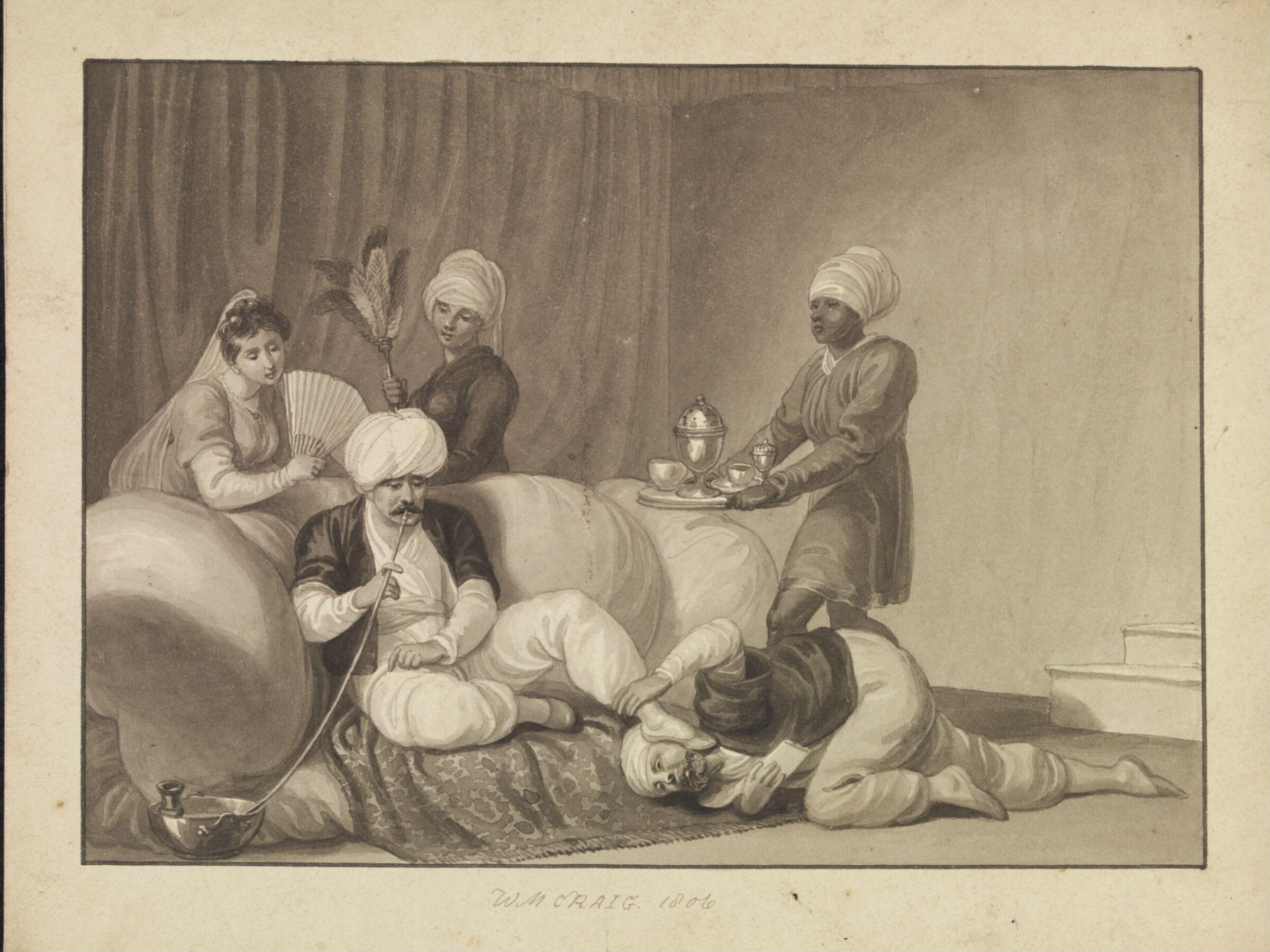 A Turkish Bashaw receiving a petition, William Marshall Craig, 1806