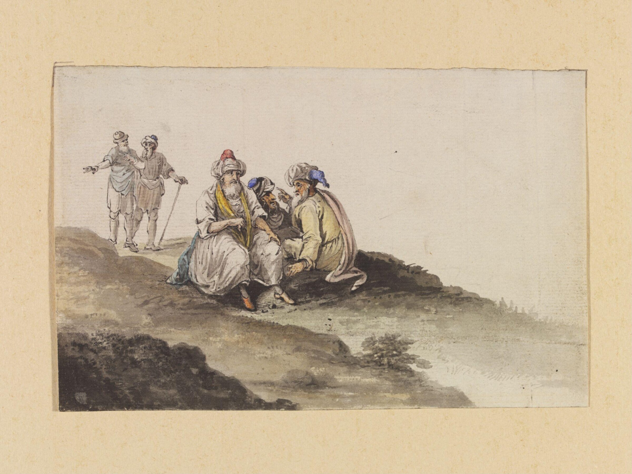 A Group of Turks, Louis-François Cassas, ca. 1790