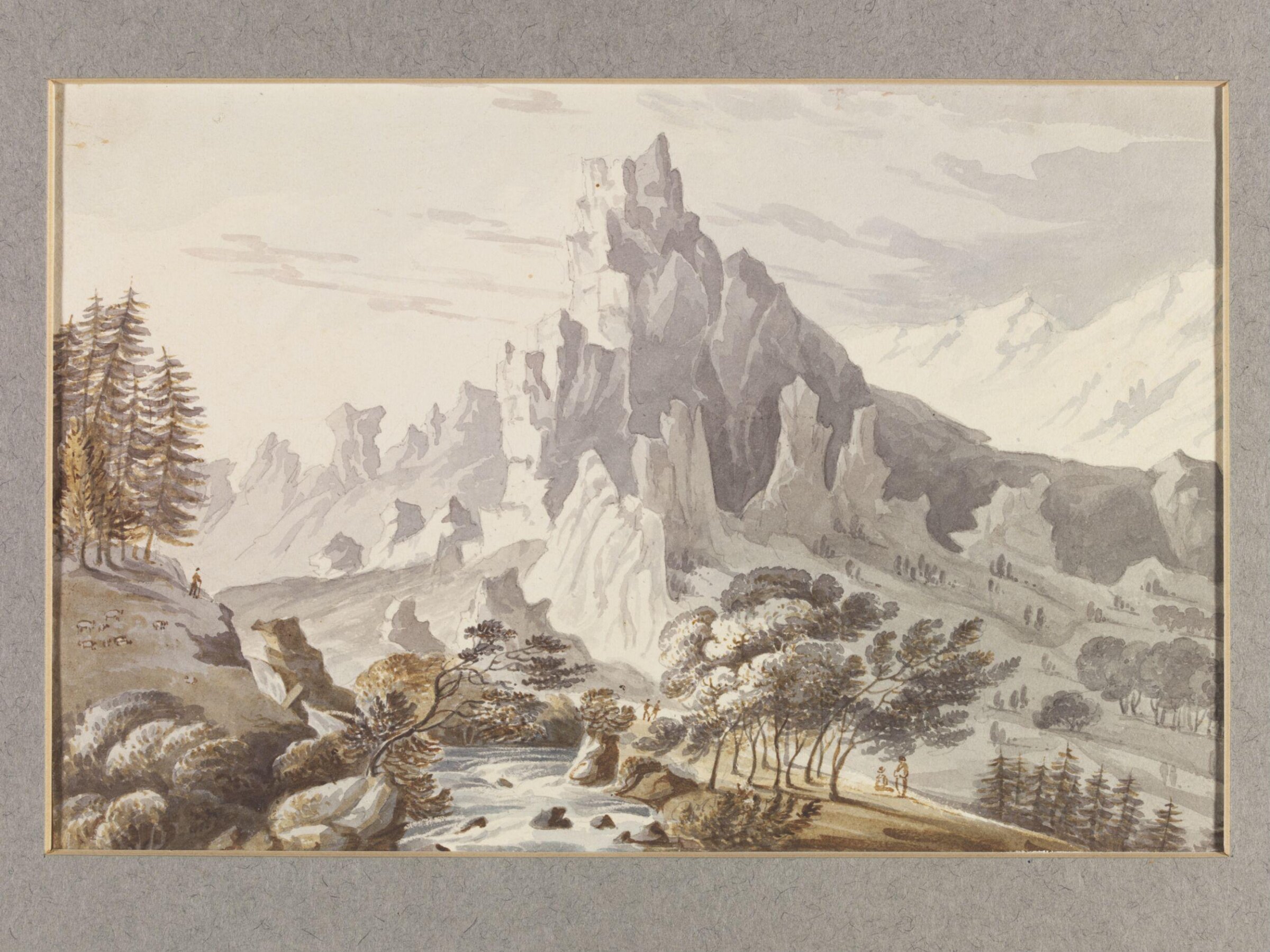 Cedar Forest & Snowy Peak on Mount Lebanon, Edward Daniel Clarke, 1801-1812