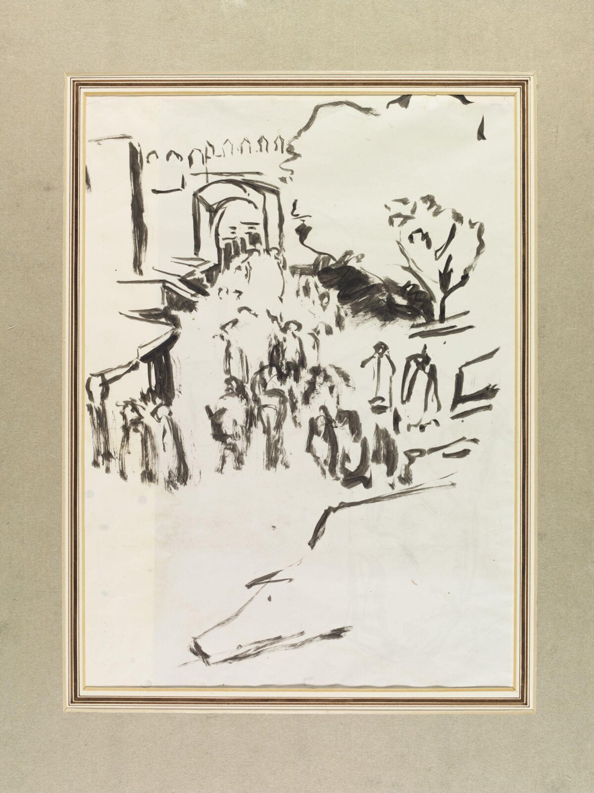 Street Scene in Tangier, Joseph Crawhall, 1884-1893