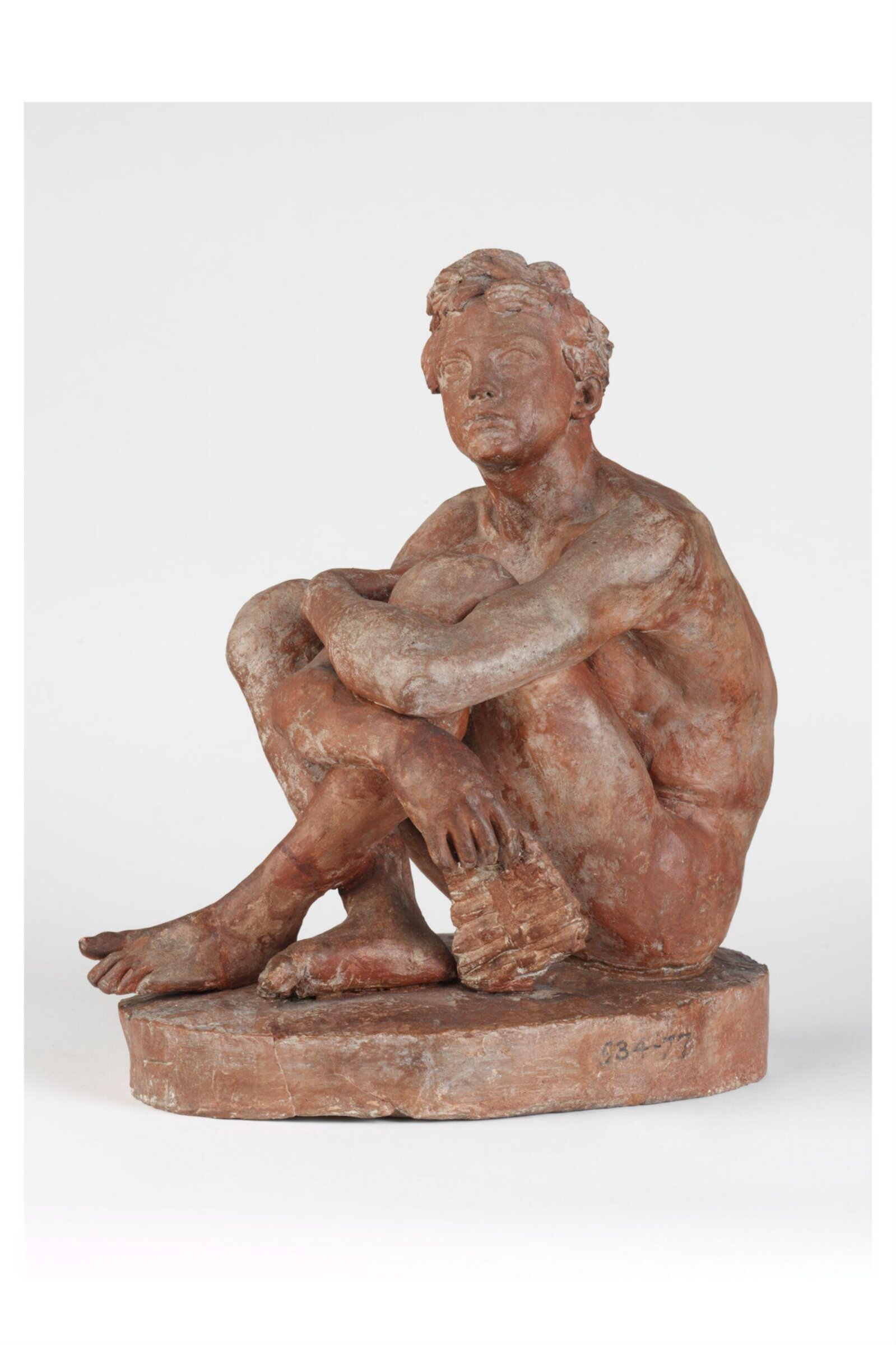 Seated youth with pan-pipes, John Flaxman, ca. 1824