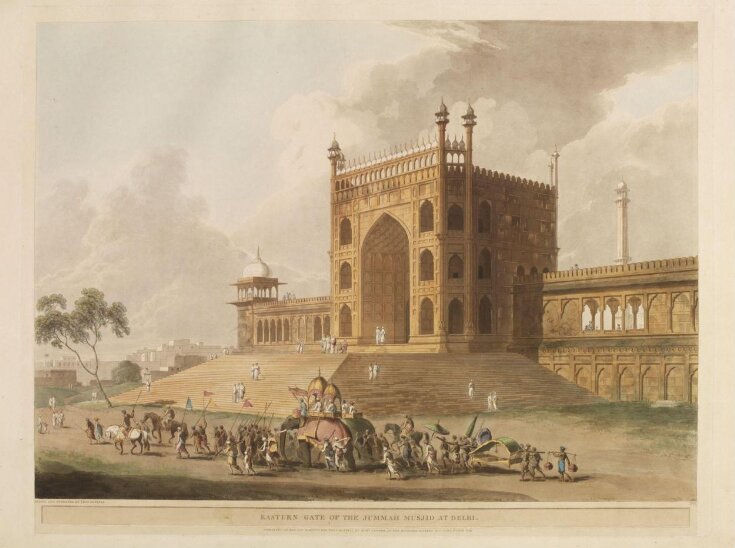 Eastern Gate of the Jummah Musjid, Delhi | Daniell, Thomas | V&A 