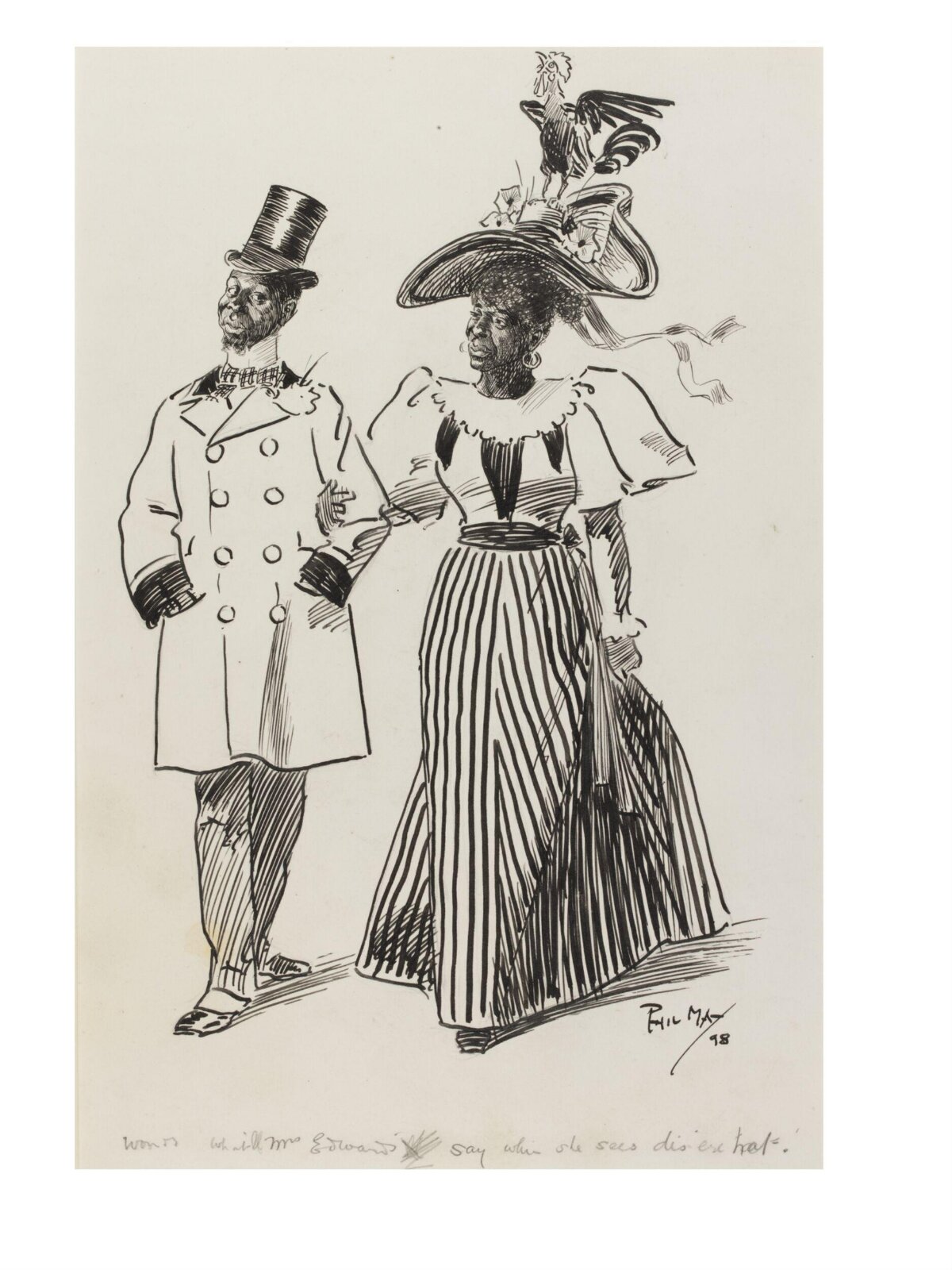 Drawing, Phil May, 1898