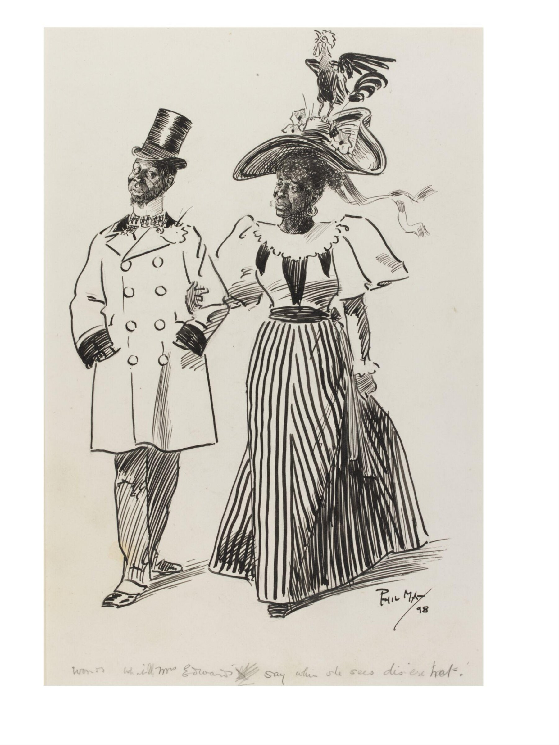 Drawing, Phil May, 1898