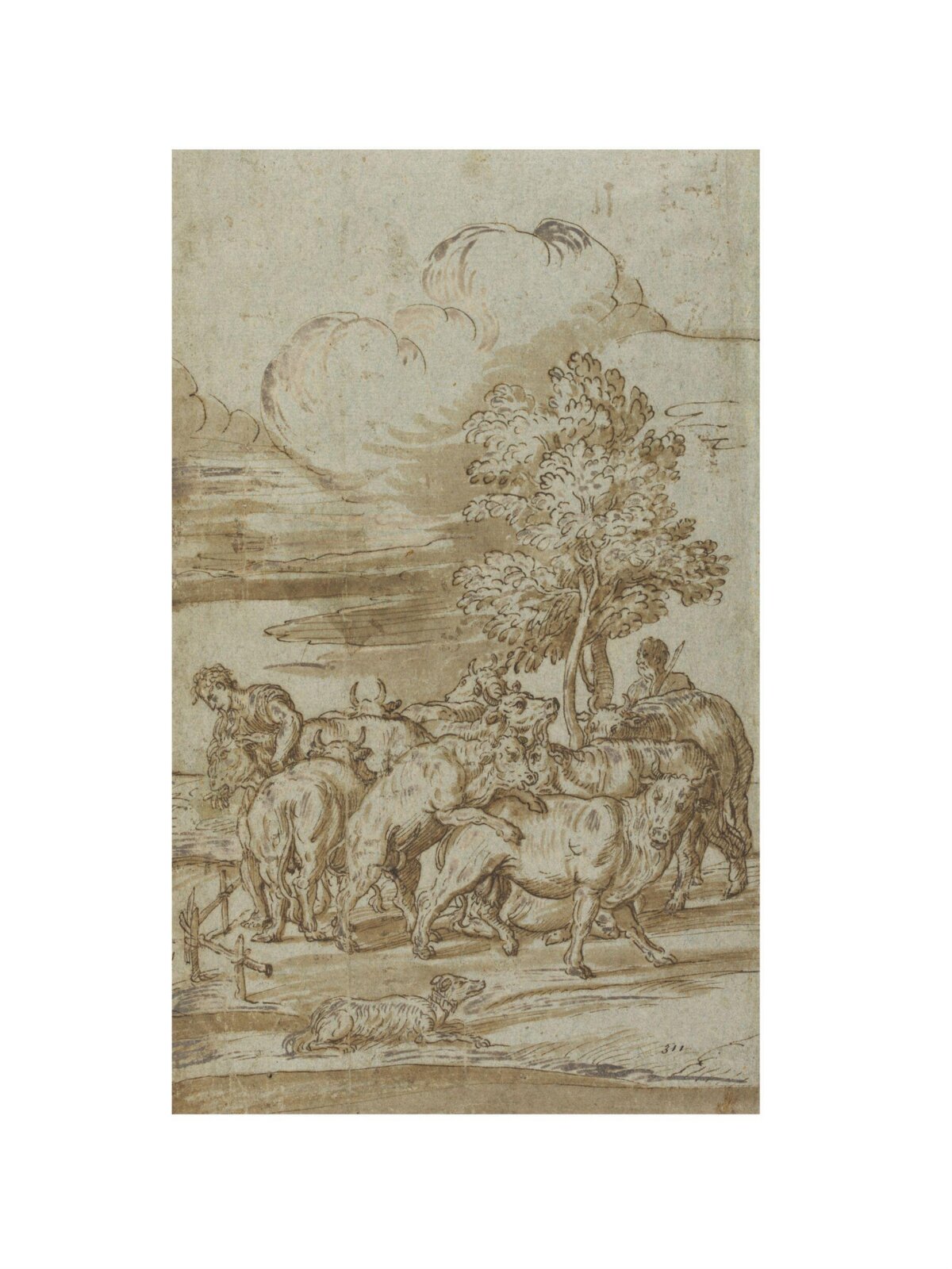 Drawing, Giovanni Francesco Grimaldi, ca. 1625-1680