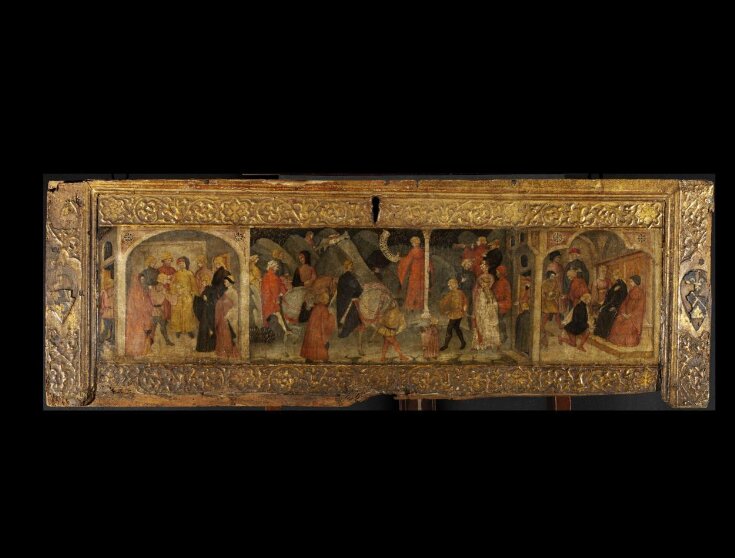 Scenes of a Marriage Ceremony (cassone panel) top image