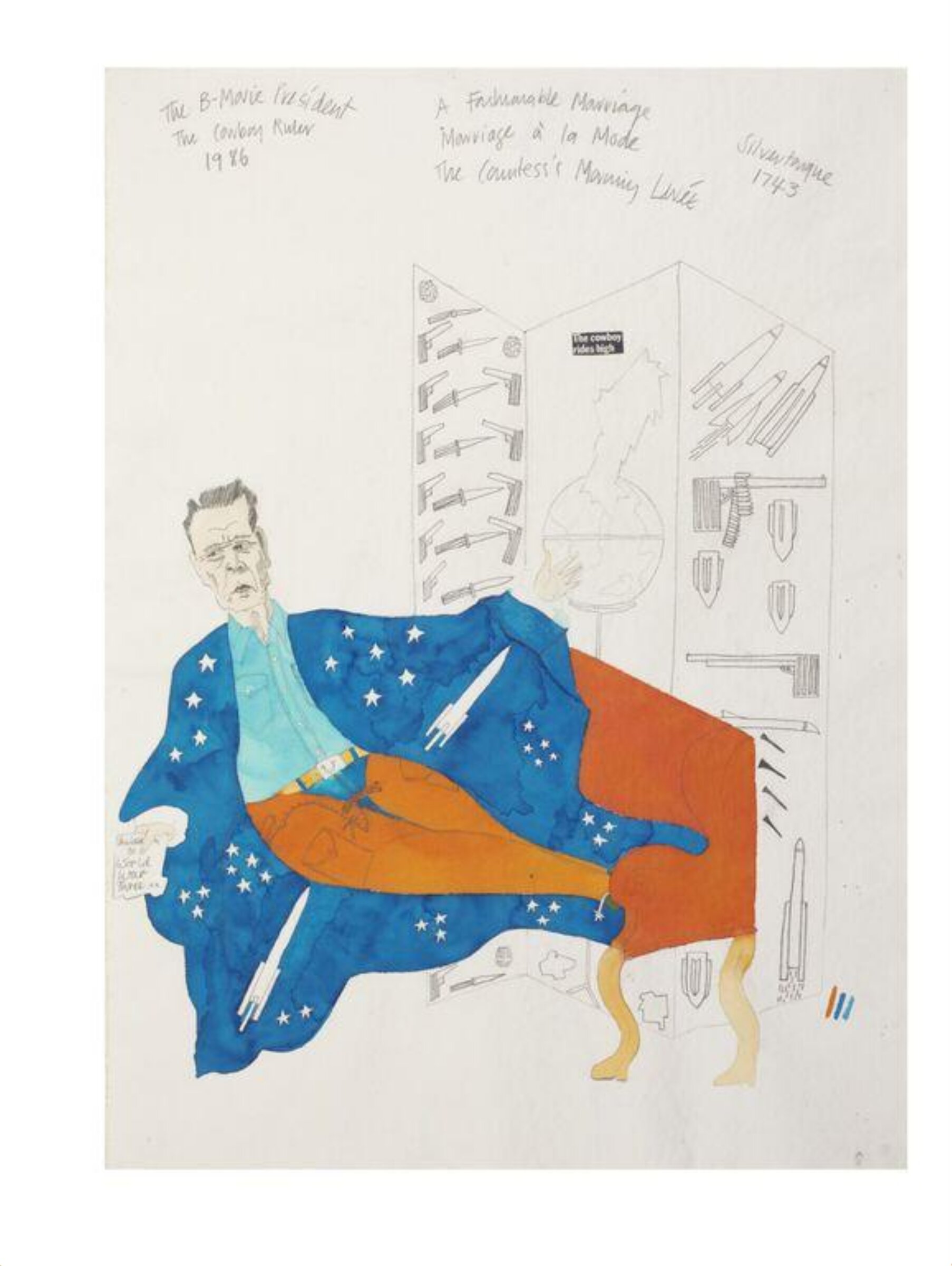 A Fashionable Marriage / Marriage à la Mode / The Countess's Morning Levée, Lubaina Himid, 1986