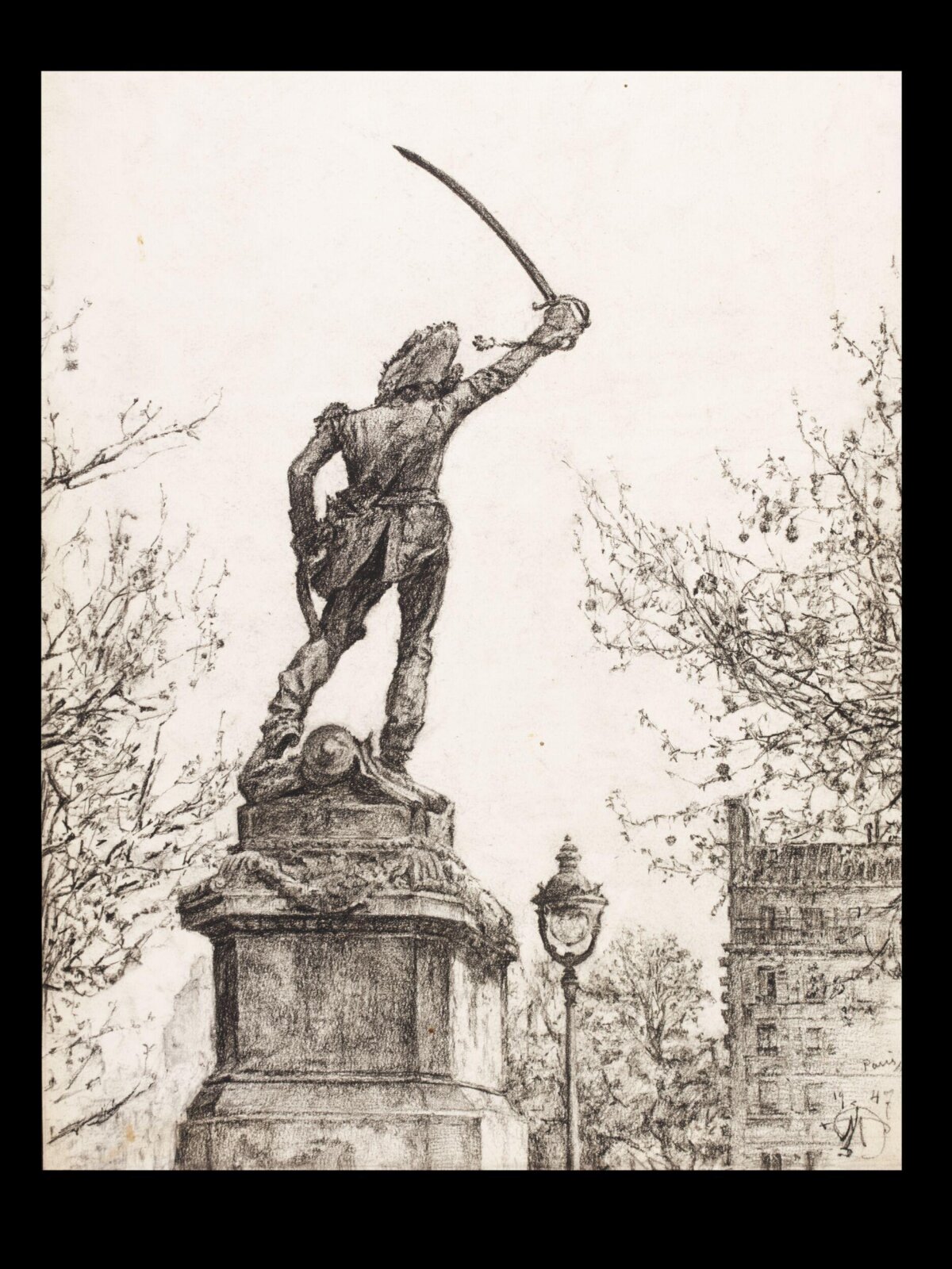 Paris, La Statue du Marechal Ney, Joseph Teixeira de Mattos, 1947