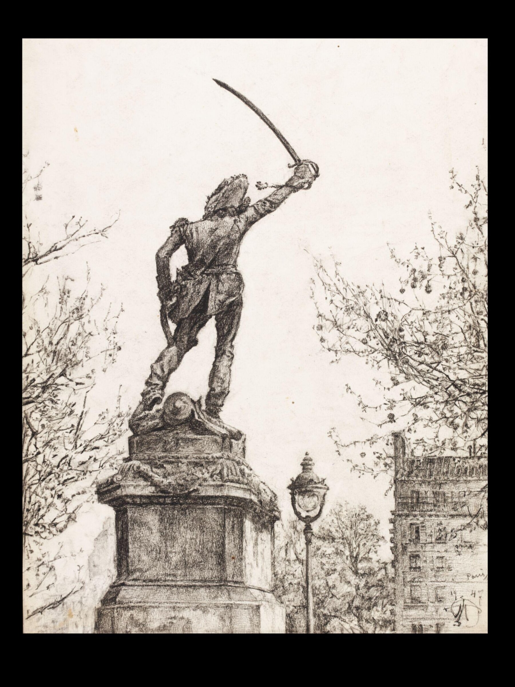 Paris, La Statue du Marechal Ney, Joseph Teixeira de Mattos, 1947