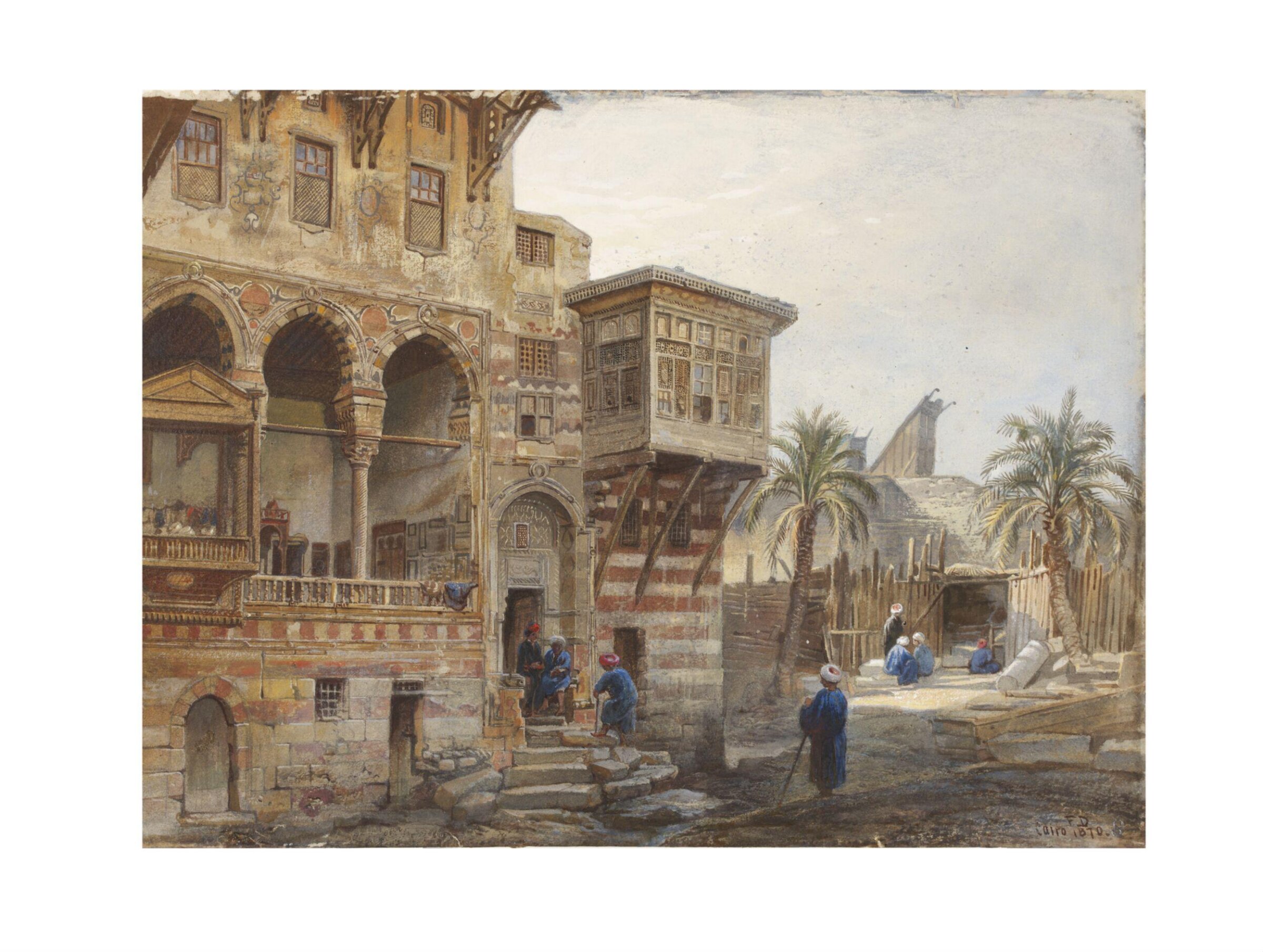Exterior of the House of the Memluk Raduan Bey, Cairo, Frank Dillon, 1870