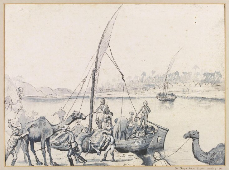 The Royal Horse Guards crossing the Nile at Handak top image