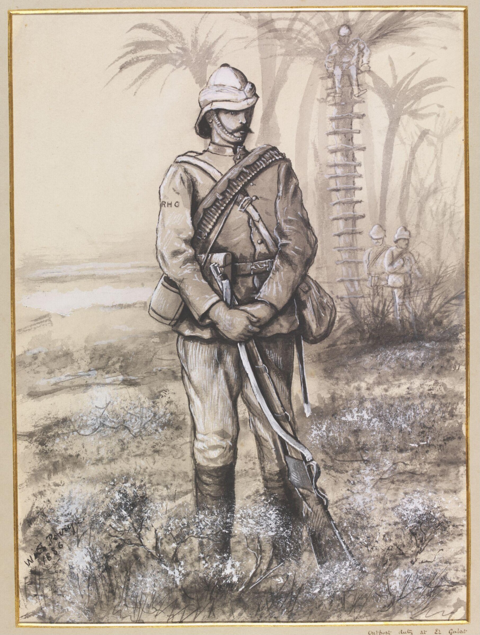 Outpost duty at El Gubat,  Morning, William S. Perry, 1886