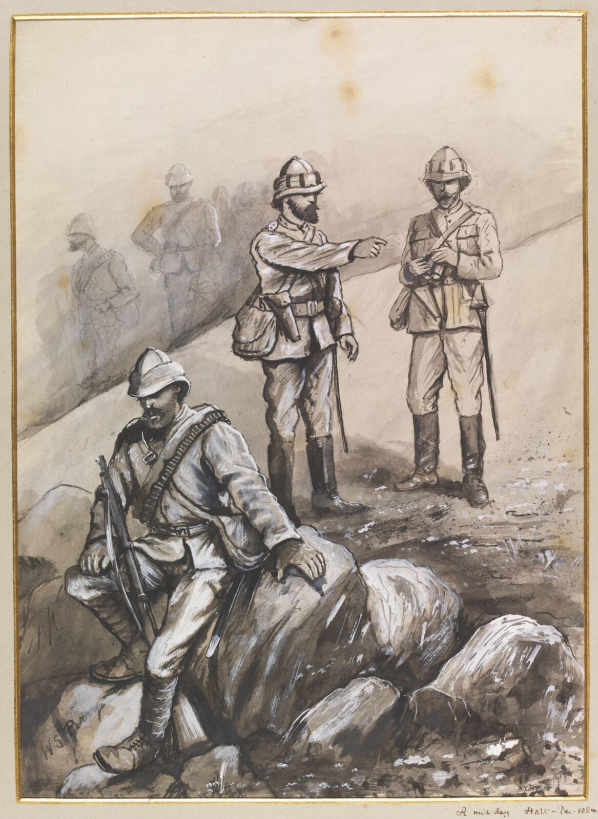 A mid-day Halt - Dec. 1884, William S. Perry, 1884