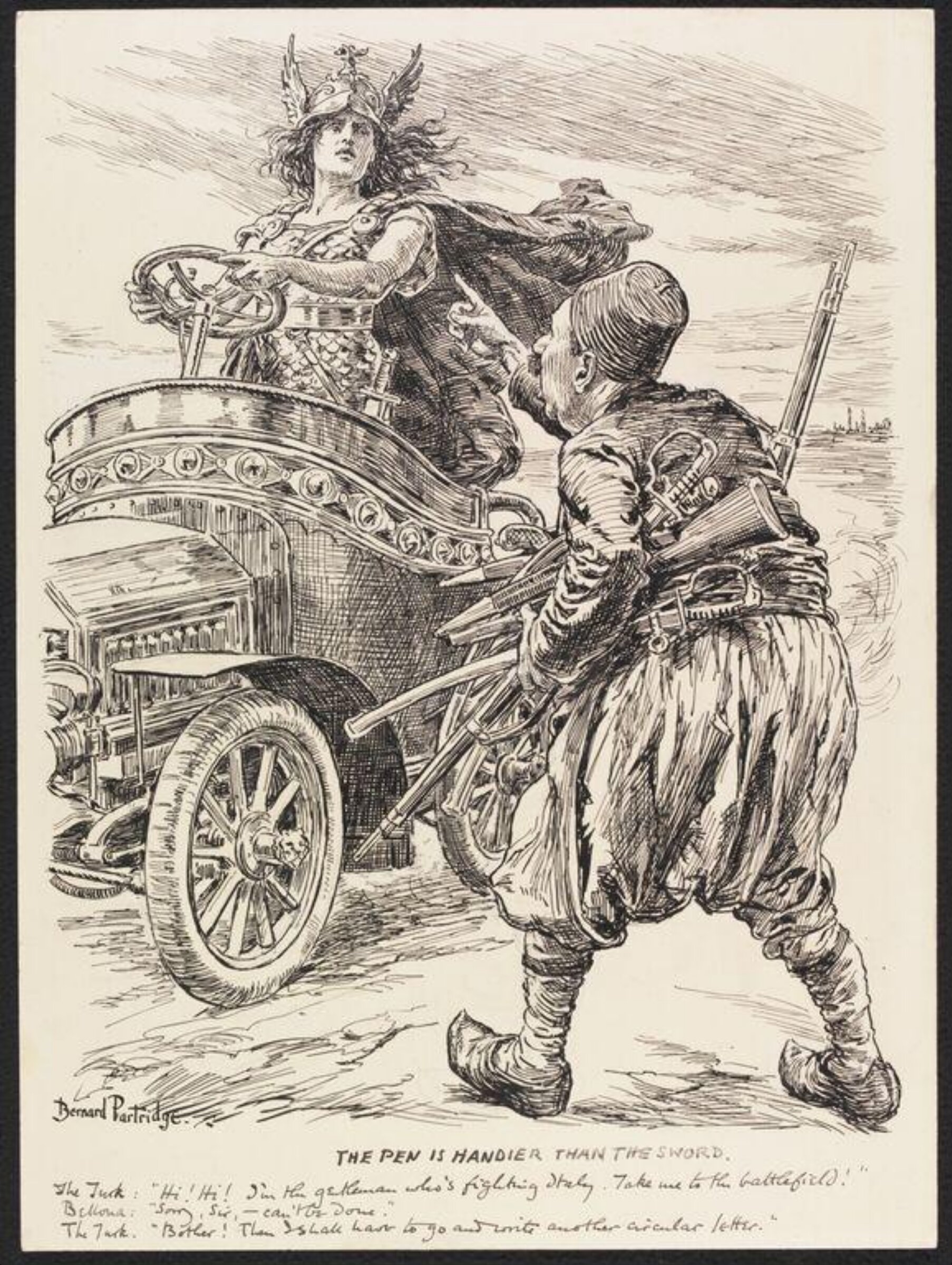 The Pen is Handier Than The Sword, John Bernard Partridge, 1911