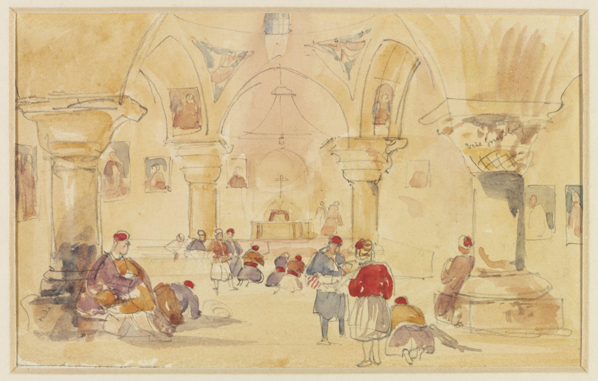 Chapel of St. Helena, Crypt of the Holy Sepulchre, Jerusalem, Дэвид Робертс, ок. 1841