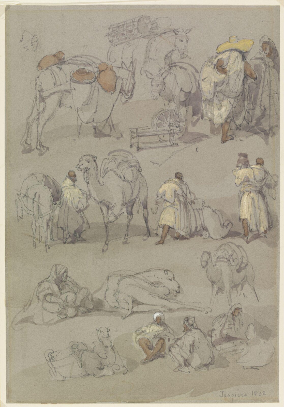Figure Studies, Tangier, David Roberts, 1833