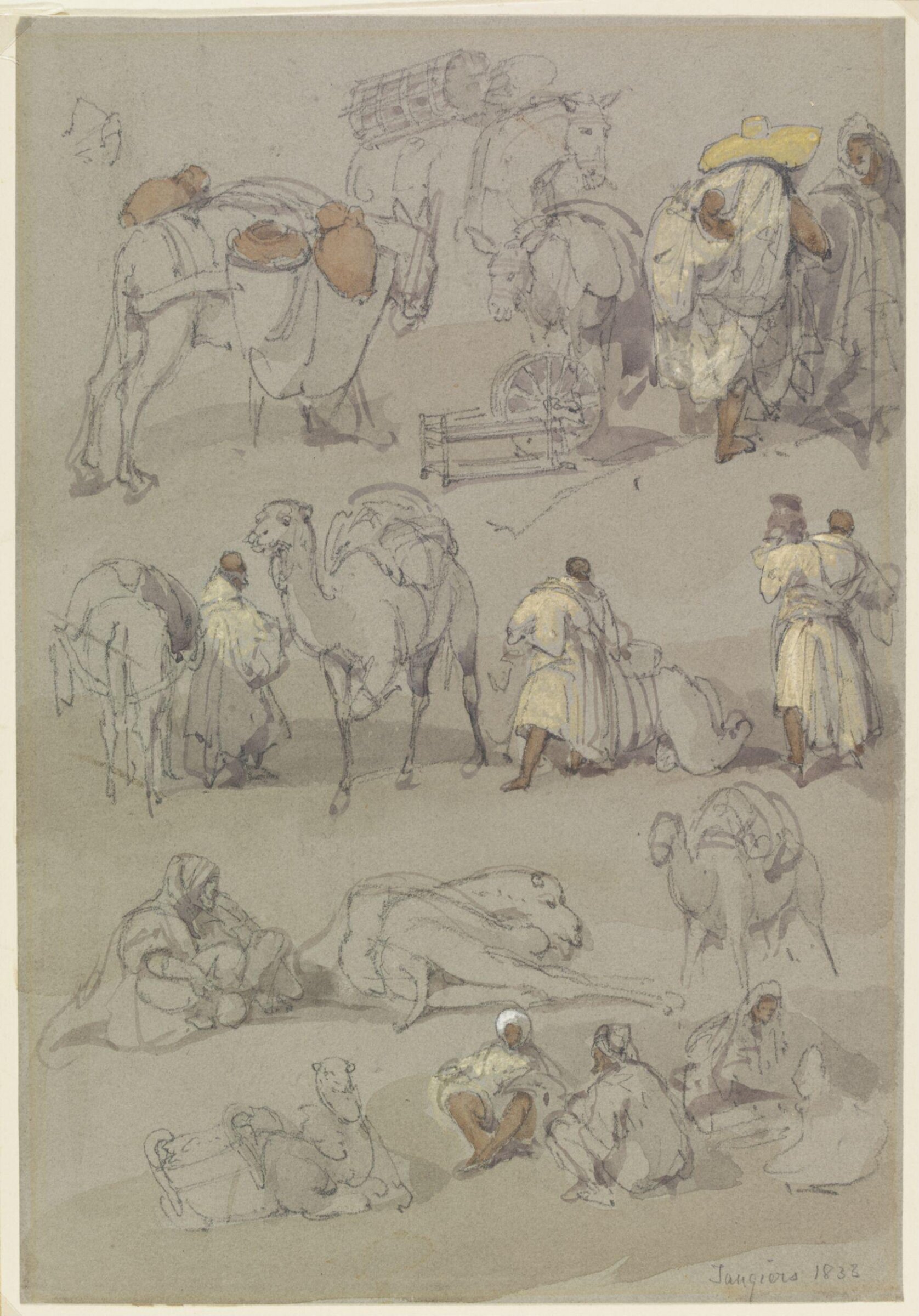 Figure Studies, Tangier, David Roberts, 1833