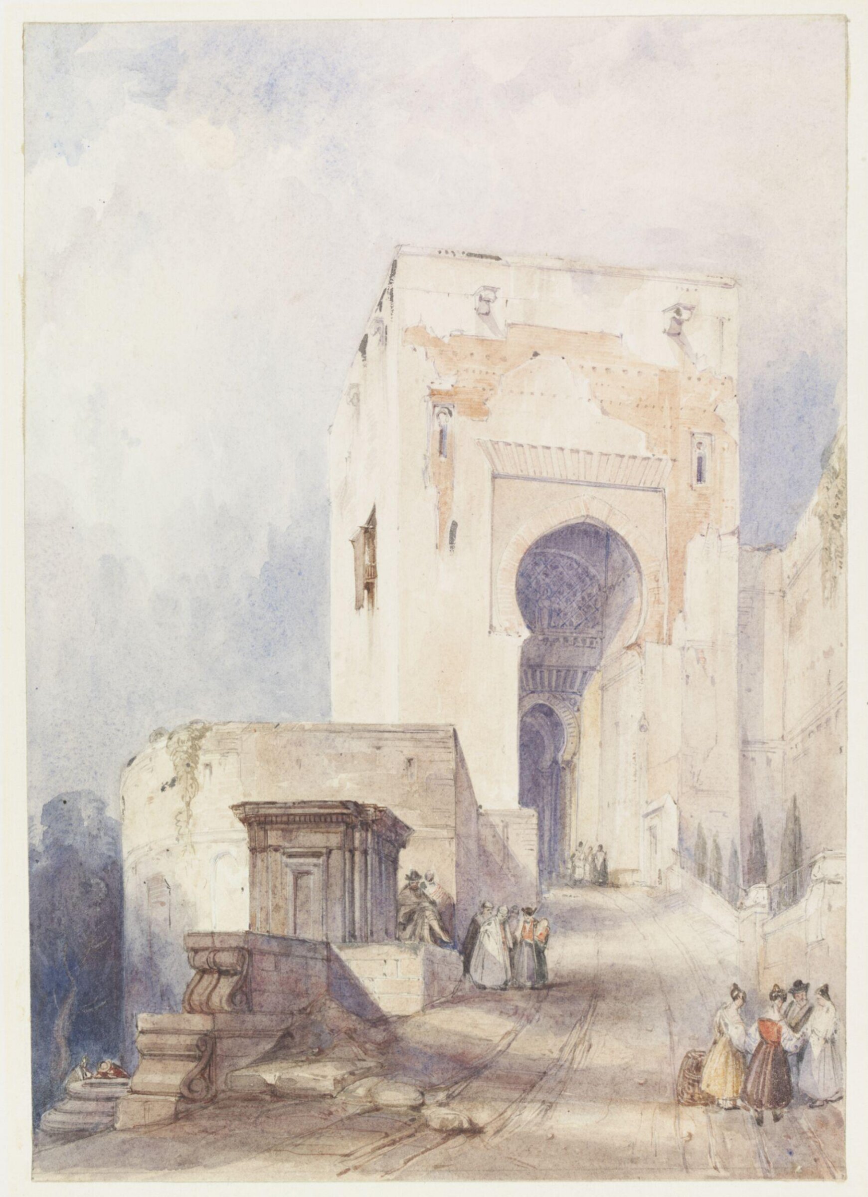 Gate of Justice Alhambra Granada, David Roberts, ca. 1834