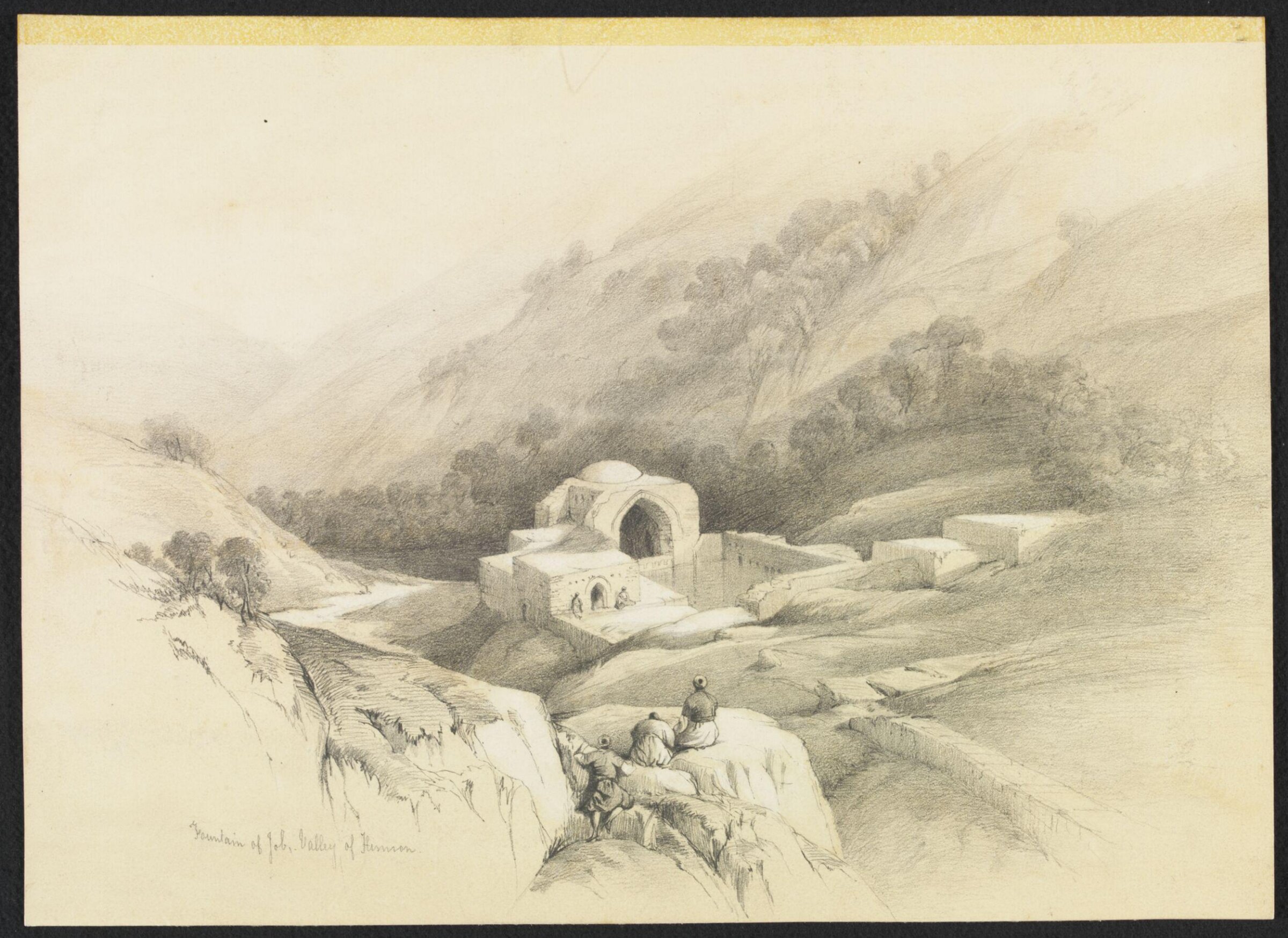 Fountain of Job, Valley of Hinnom, David Roberts, 1839