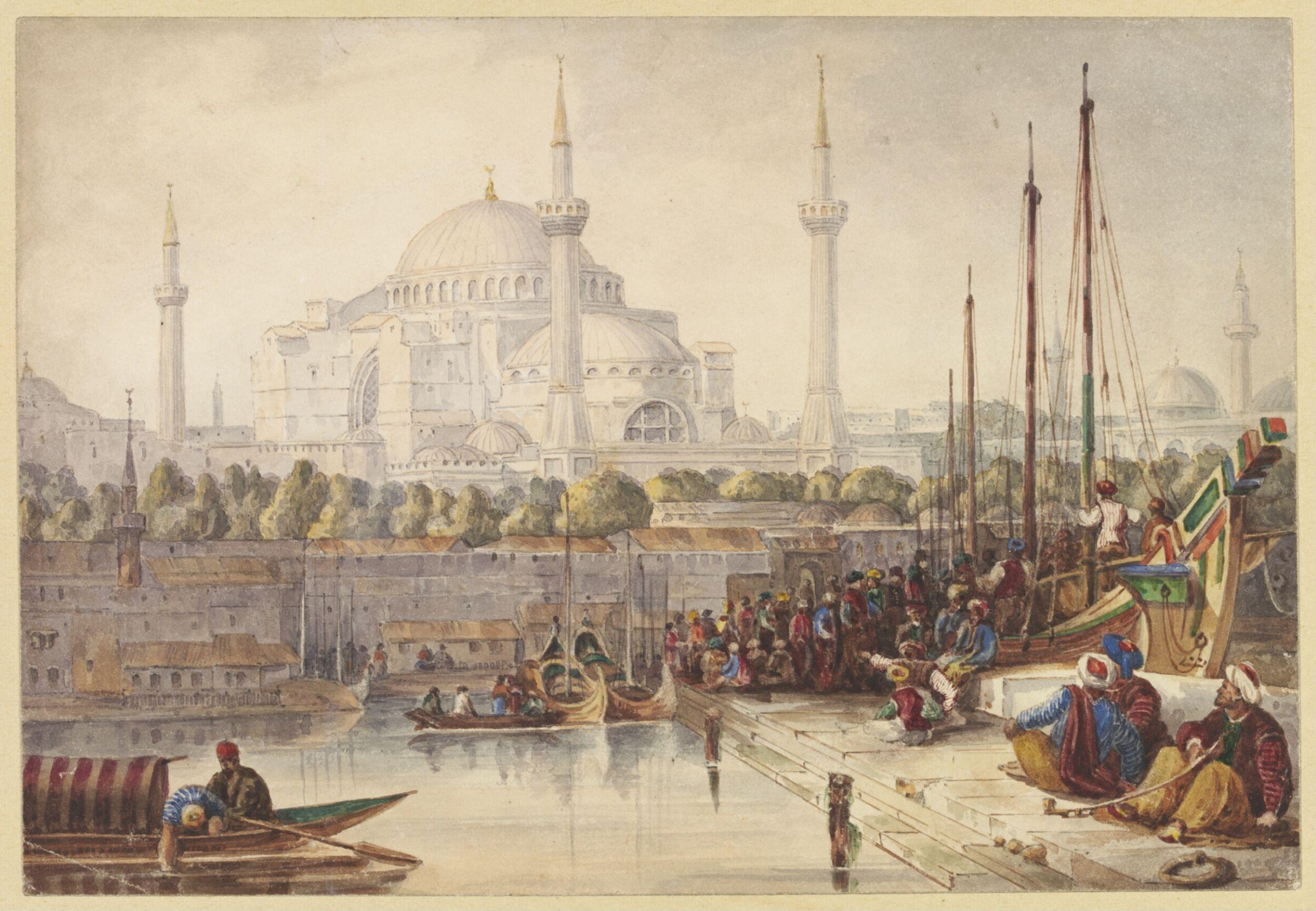 St.Sophia, from the Bosphorus, David Roberts
