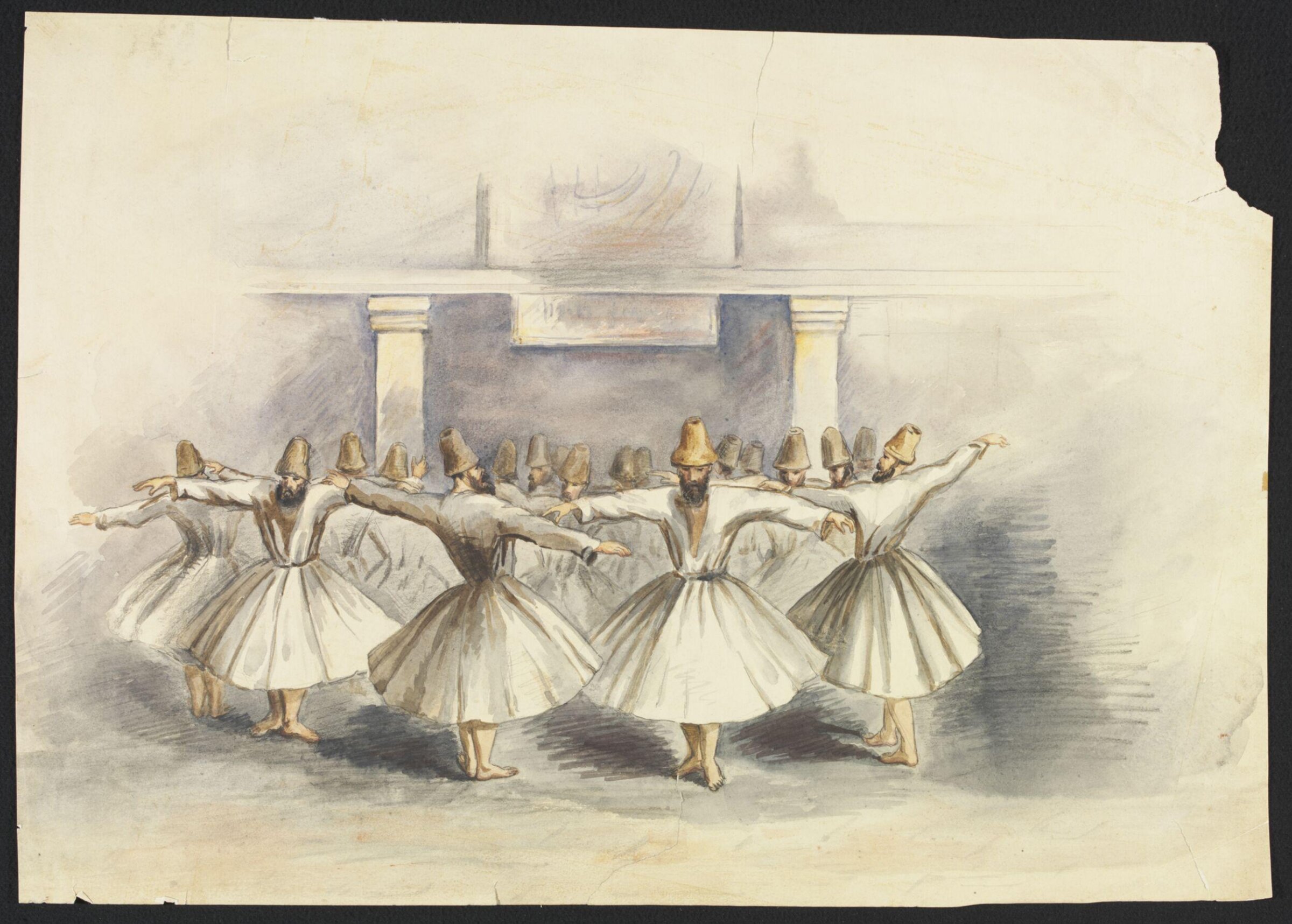 Dancing Dervishes of Constantinople, Samuel Read, ca. 1854
