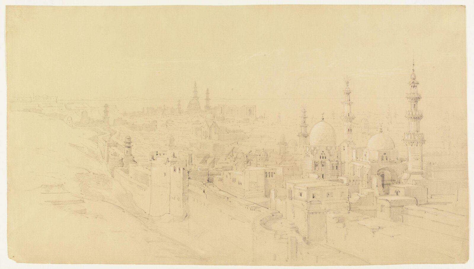Sketch for Cairo looking West, David Roberts, 1796-1864