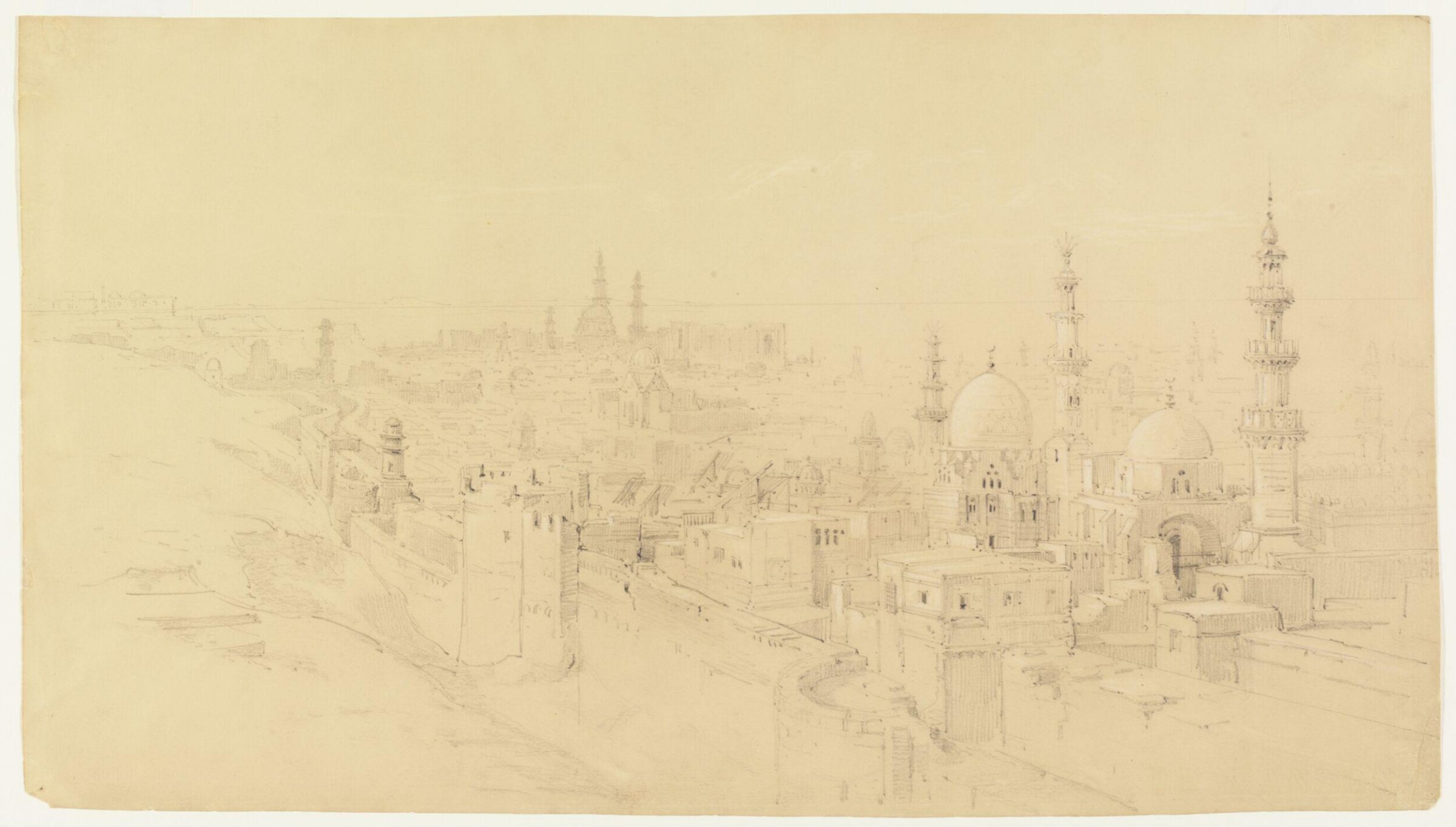 Sketch for Cairo looking West, David Roberts, 1796-1864