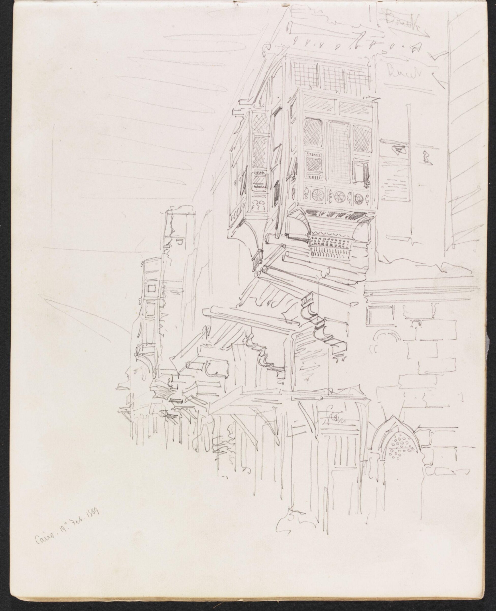Houses in Cairo, William Simpson, 1869