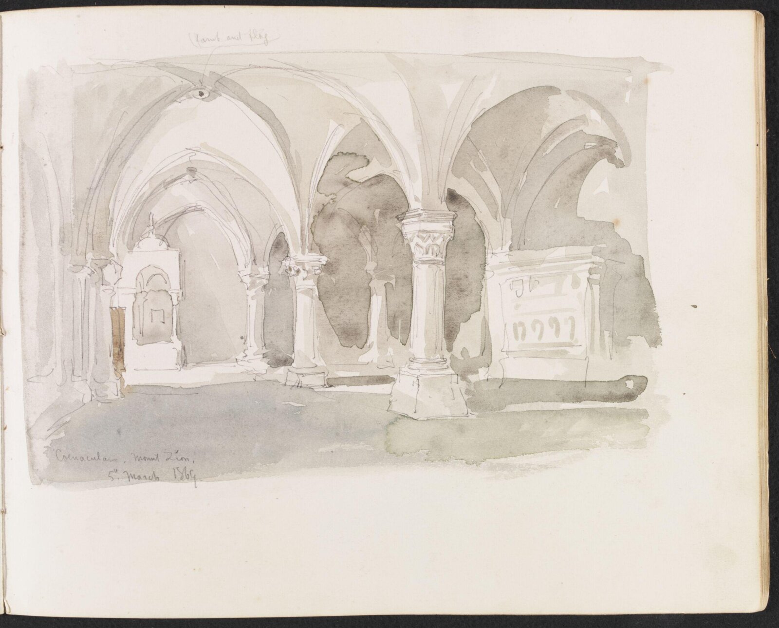 Coenaculam, Mount Zion, William Simpson, 1869