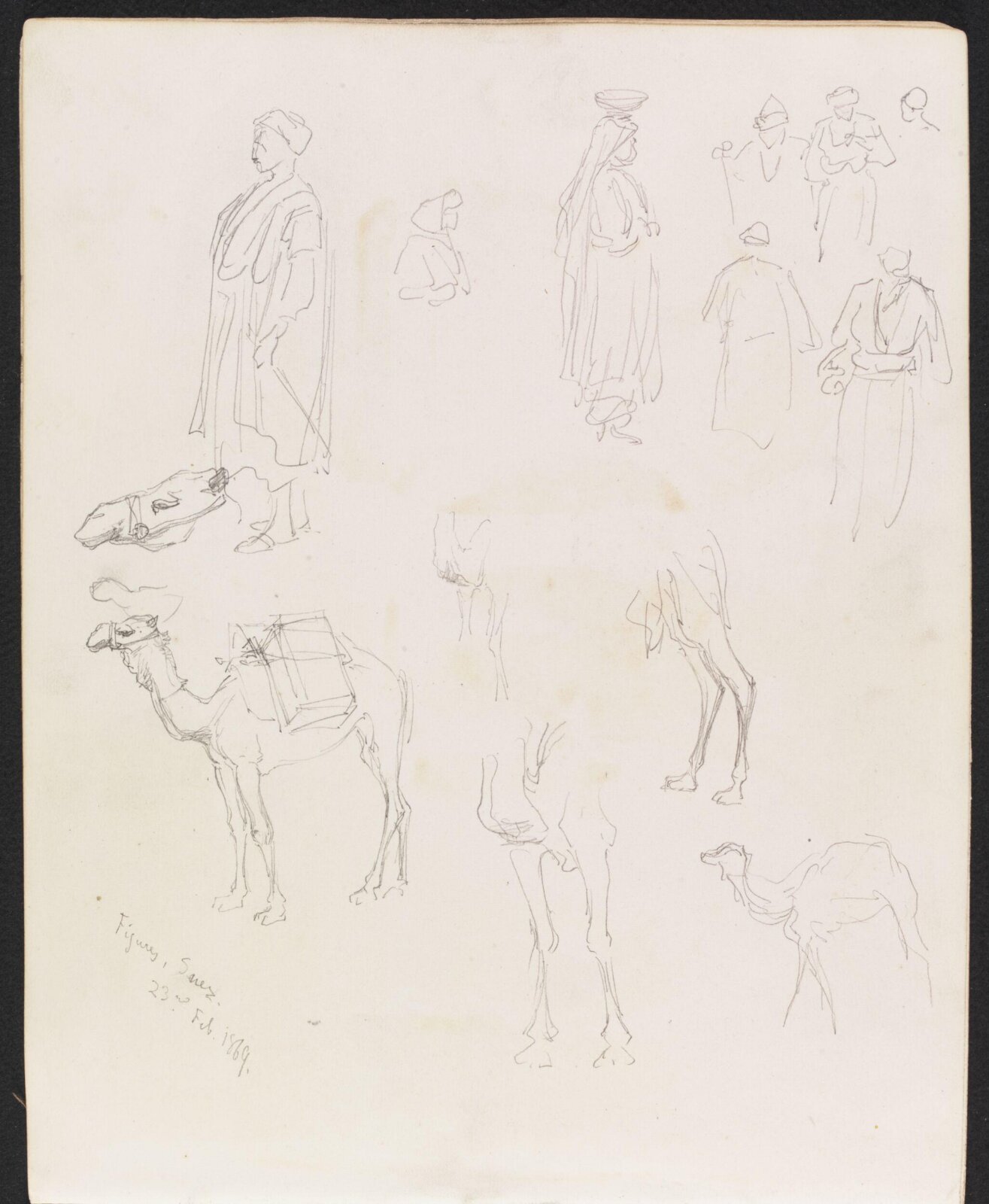 Figures, Suez, William Simpson, 1869
