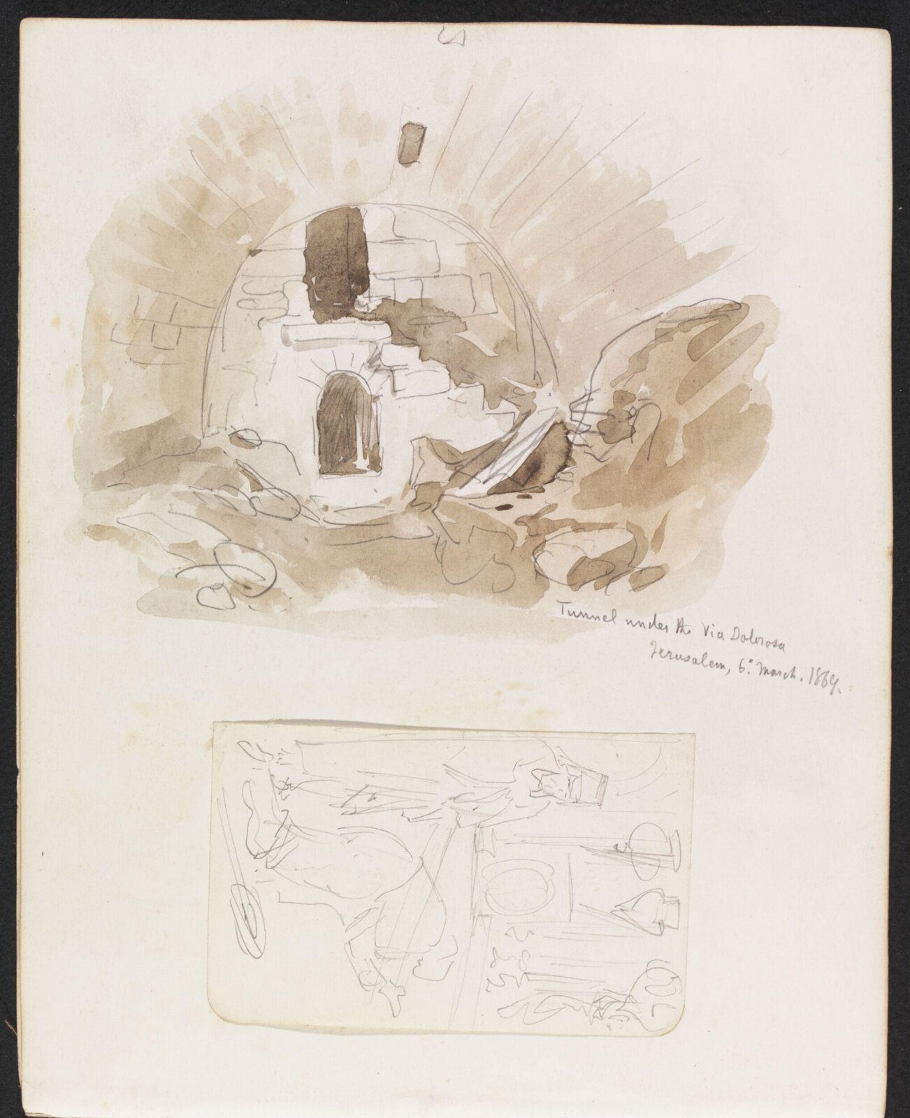 Drawing, William Simpson, 1869