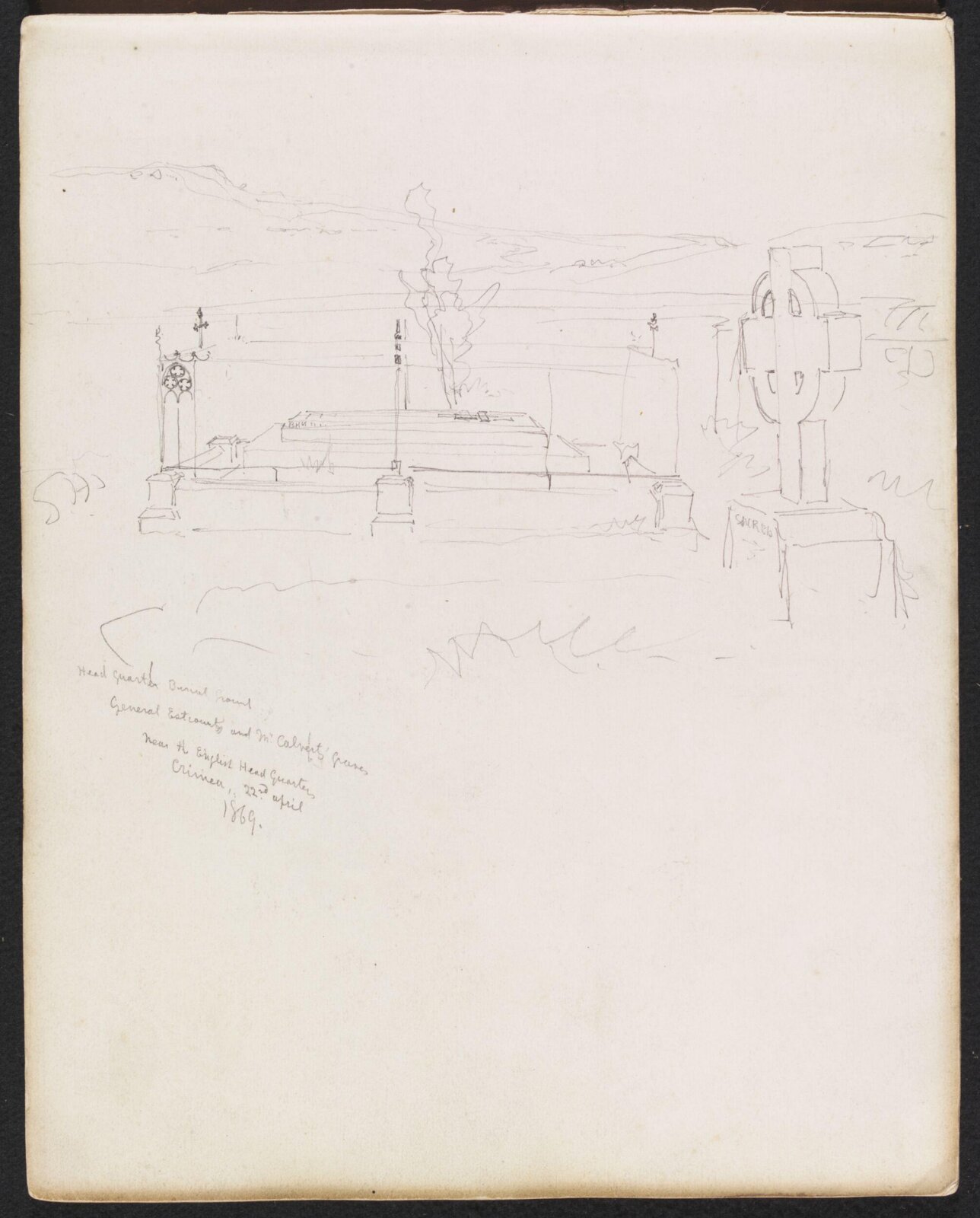 Head Quarter Burial Ground, William Simpson, 1869