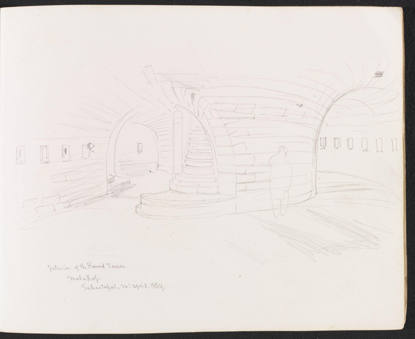 Interior of the Round Tower, William Simpson, 1869