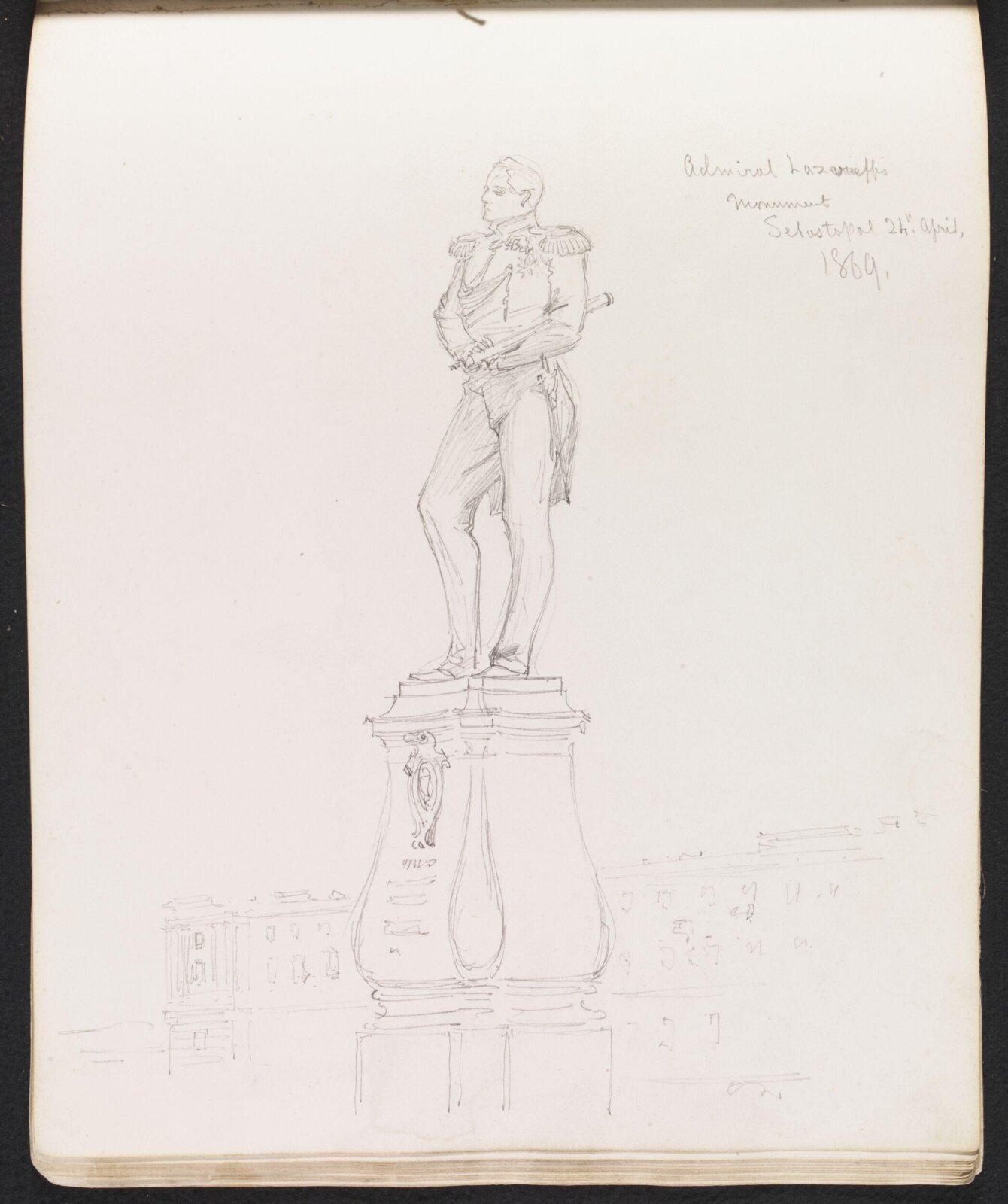 Admiral Lazareff's Monument, William Simpson, 1869