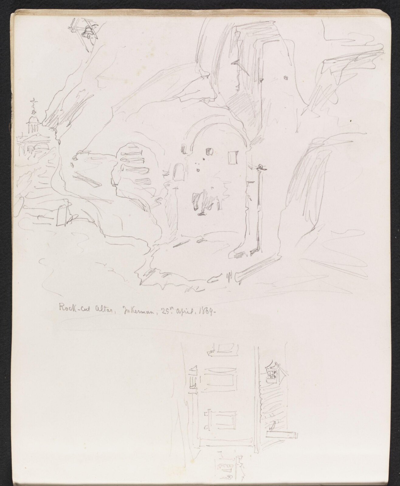 Rock-cut Altar, William Simpson, 1869