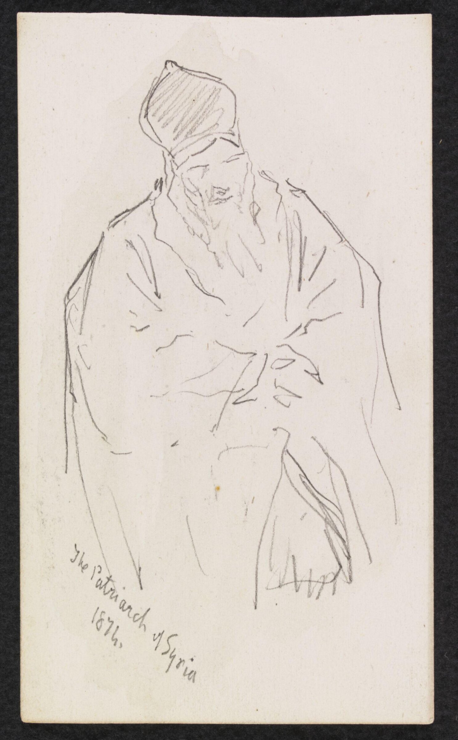 Study of The Patriarch of Syria, Moran Mor Ignatius Pathros IV, William Simpson, 1874