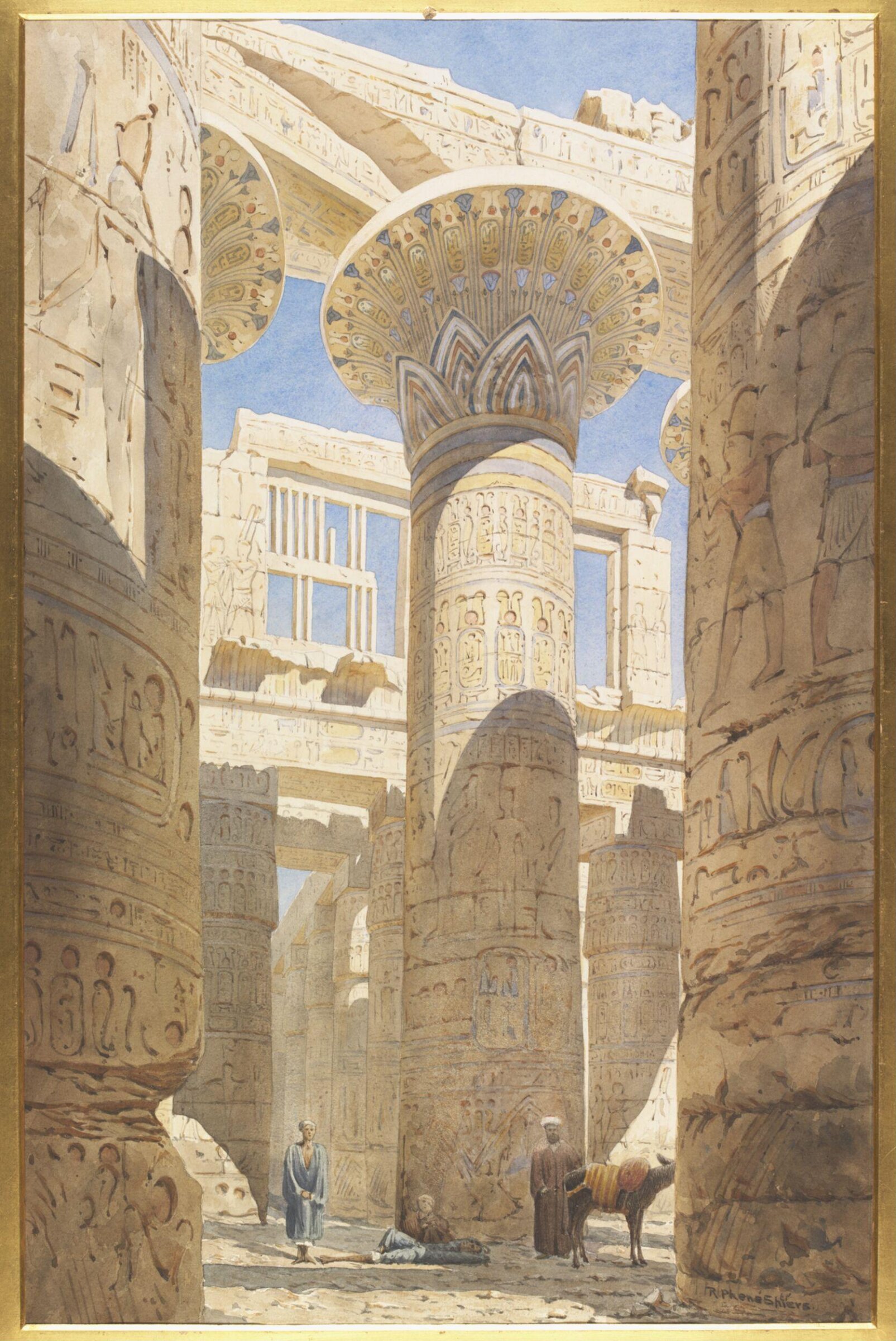 Karnac - Gt Hall of Columns View across central avenue, Richard Phené Spiers, 1866