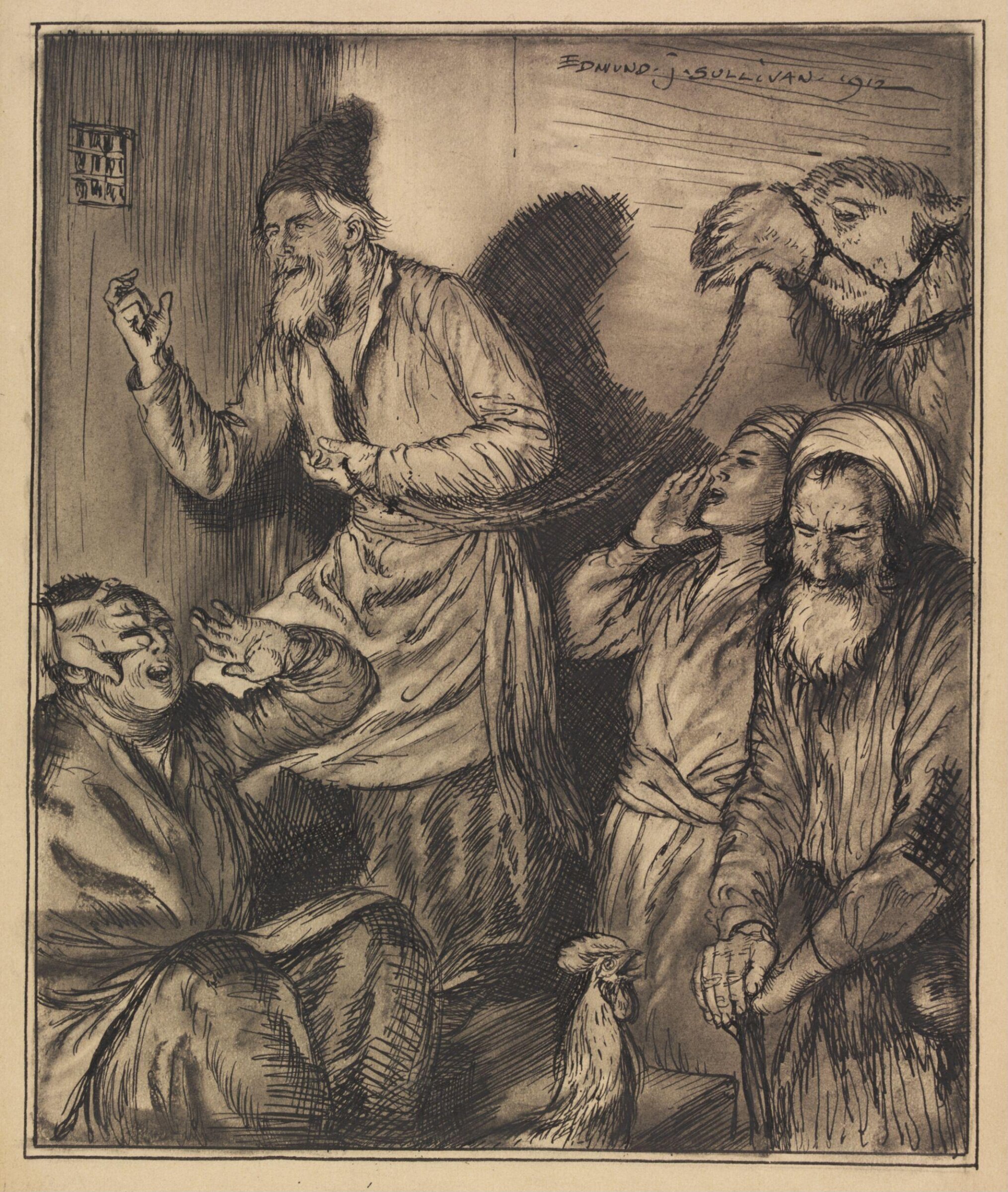 And, as the Cock crew, those who stood before..., EdmundJoseph Sullivan, 1912