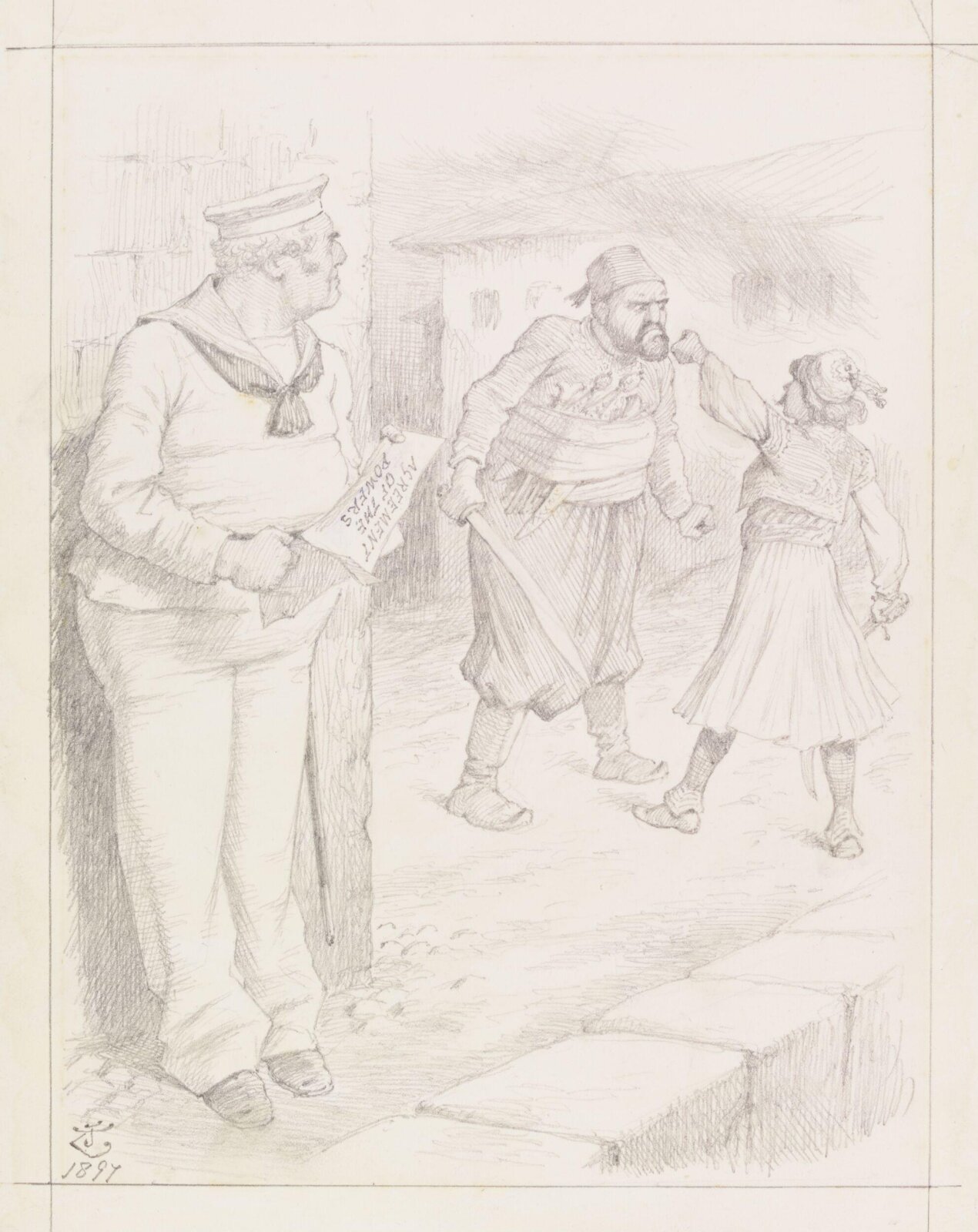 Against The Grain, John Tenniel, 1897
