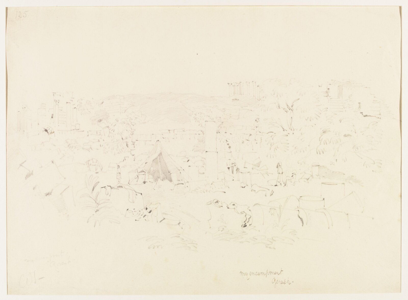 my encampment. Gerash -, William J. Tipping, 1842