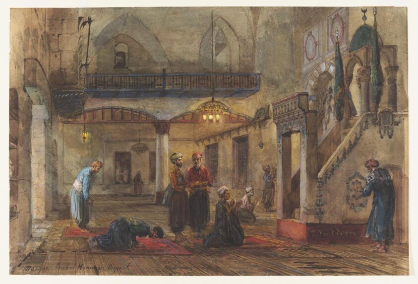 Mosque. Souk el Hommos. Byrout (ca. 1875) by Pierre Tetar van Elven