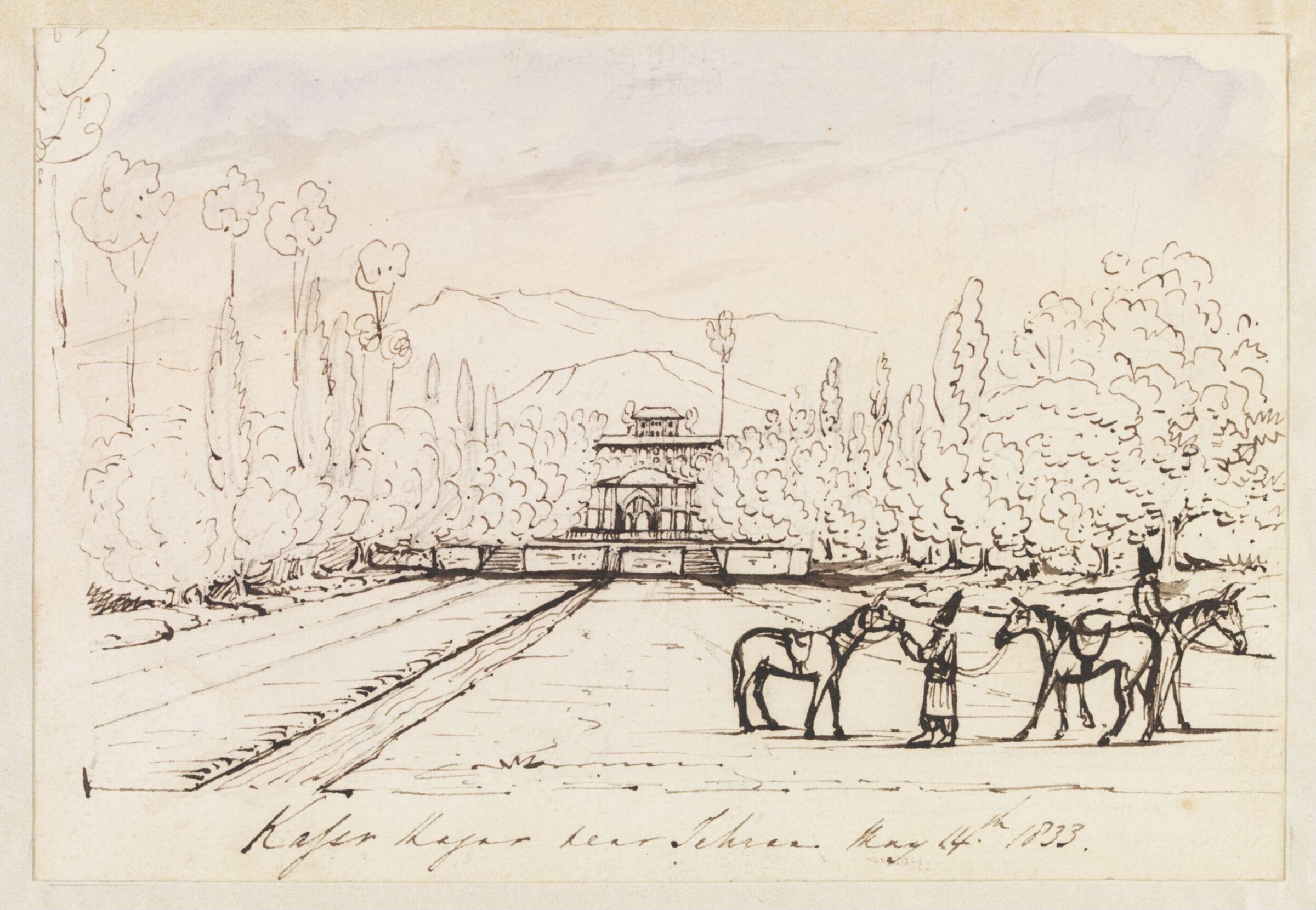 Kassr Kajar, near Tehran, Godfrey Thomas Vigne, 1833