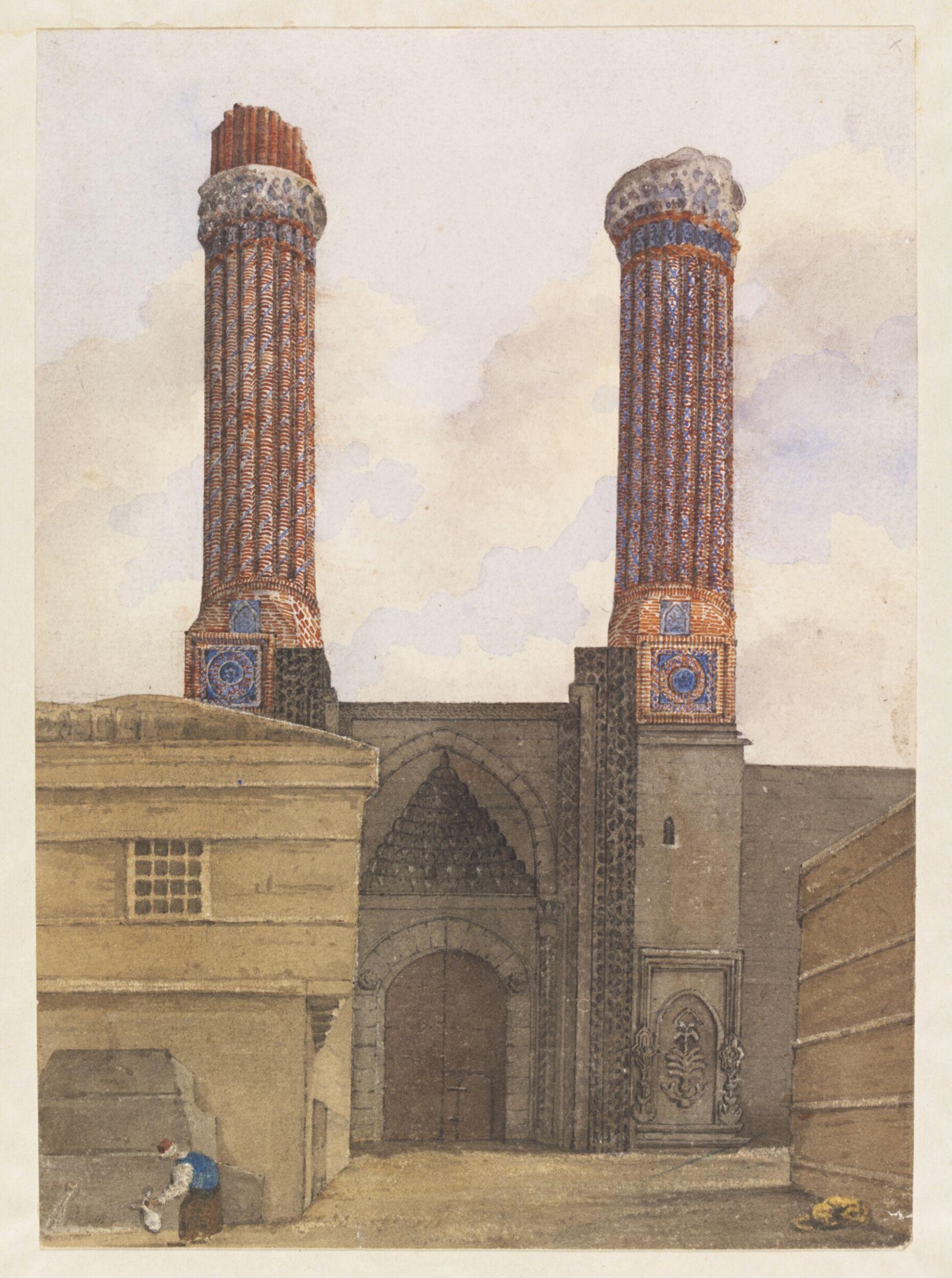 At Erzeroom The 2 Minarets iki minar, Godfrey Thomas Vigne, 1833