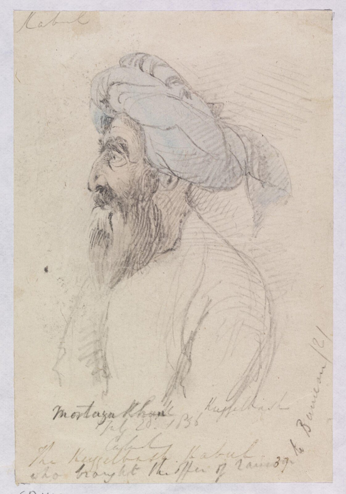 Mortaza Khan Kuzzelbash, Godfrey Thomas Vigne, 1836